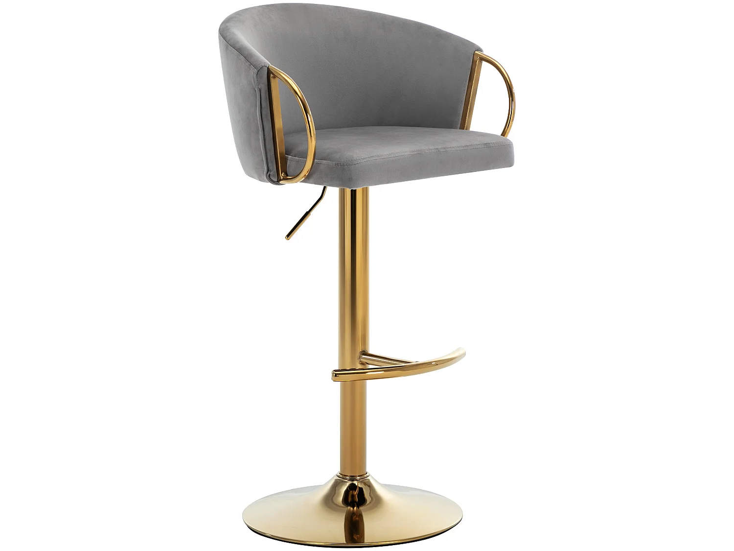 Fluwelen eetkamerstoel, set van 2 stoelen, grijs