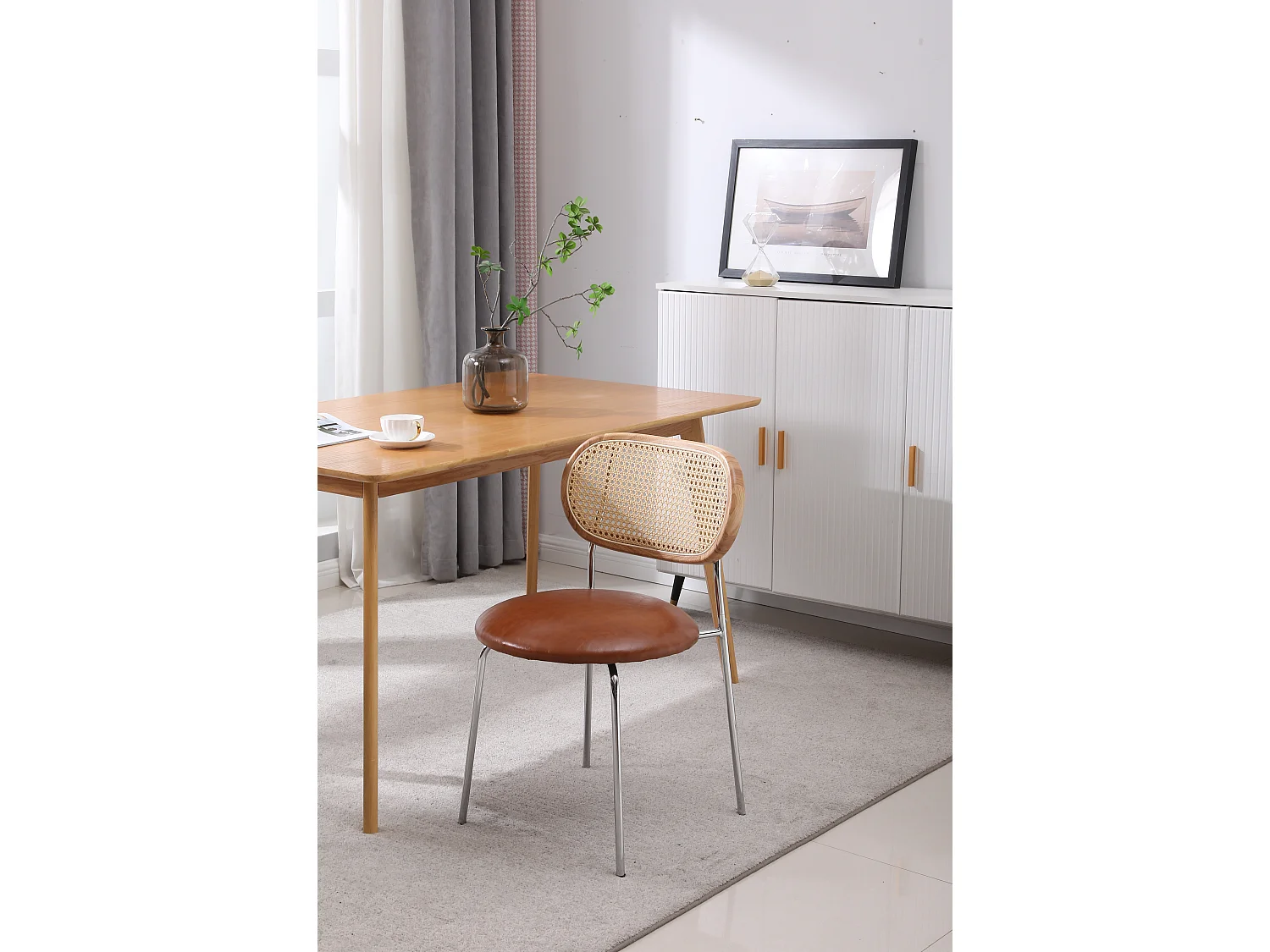 Rotan eetkamerstoel - set van 2 keukentafelstoelen