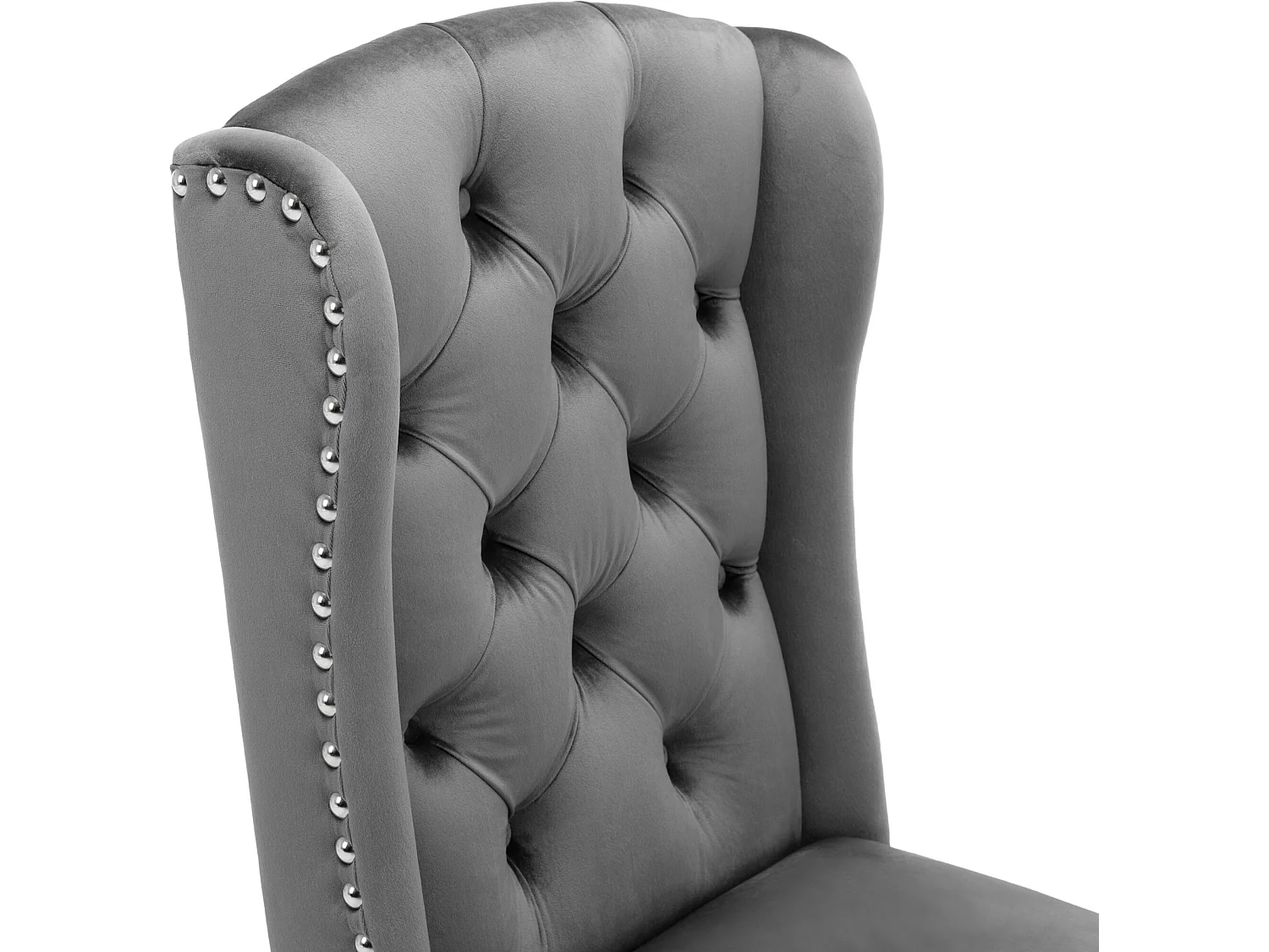 Ensemble de 6 chaises en velours avec pieds en chêne