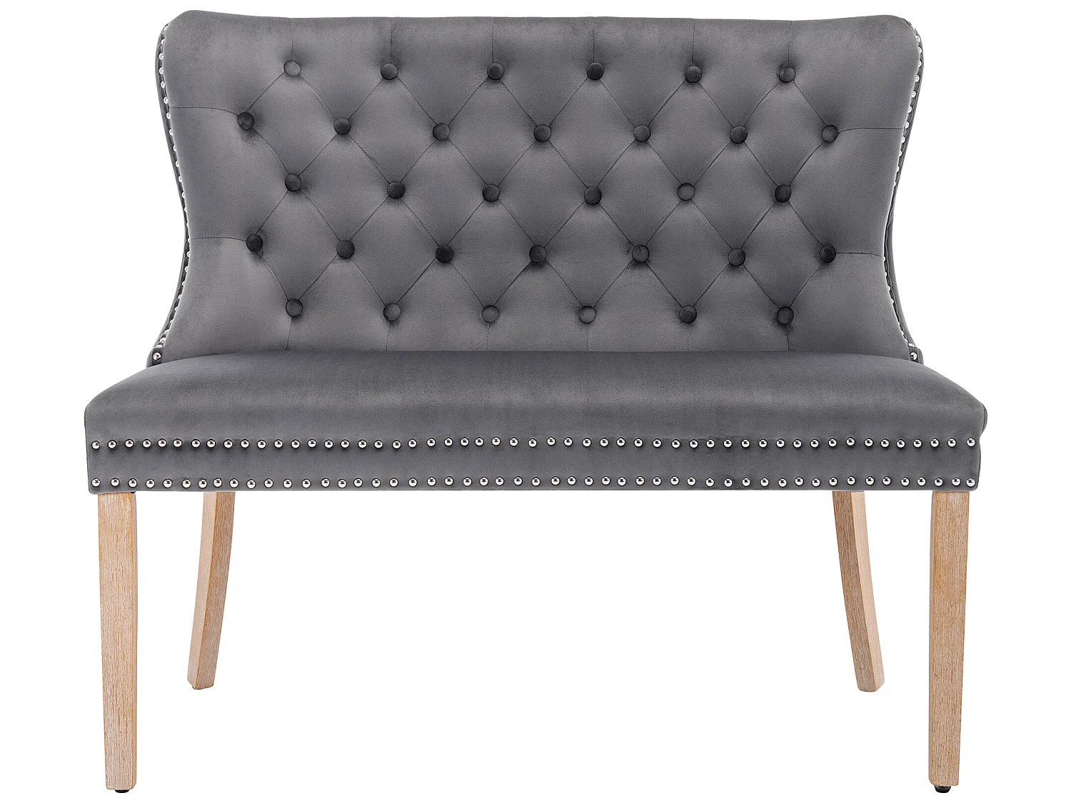 Eetkamerstoel met knopenpatroon, gestoffeerde woonkamerstoel, grijs