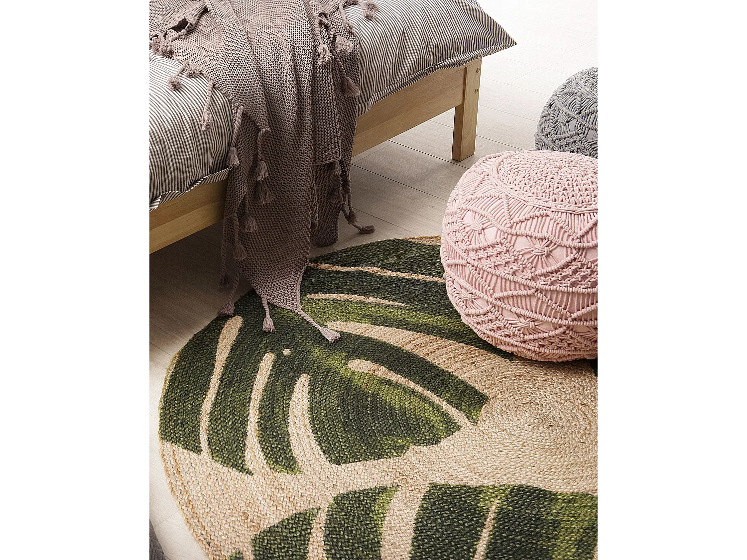 Teppich INCIK ø 140 cm Jute Beige