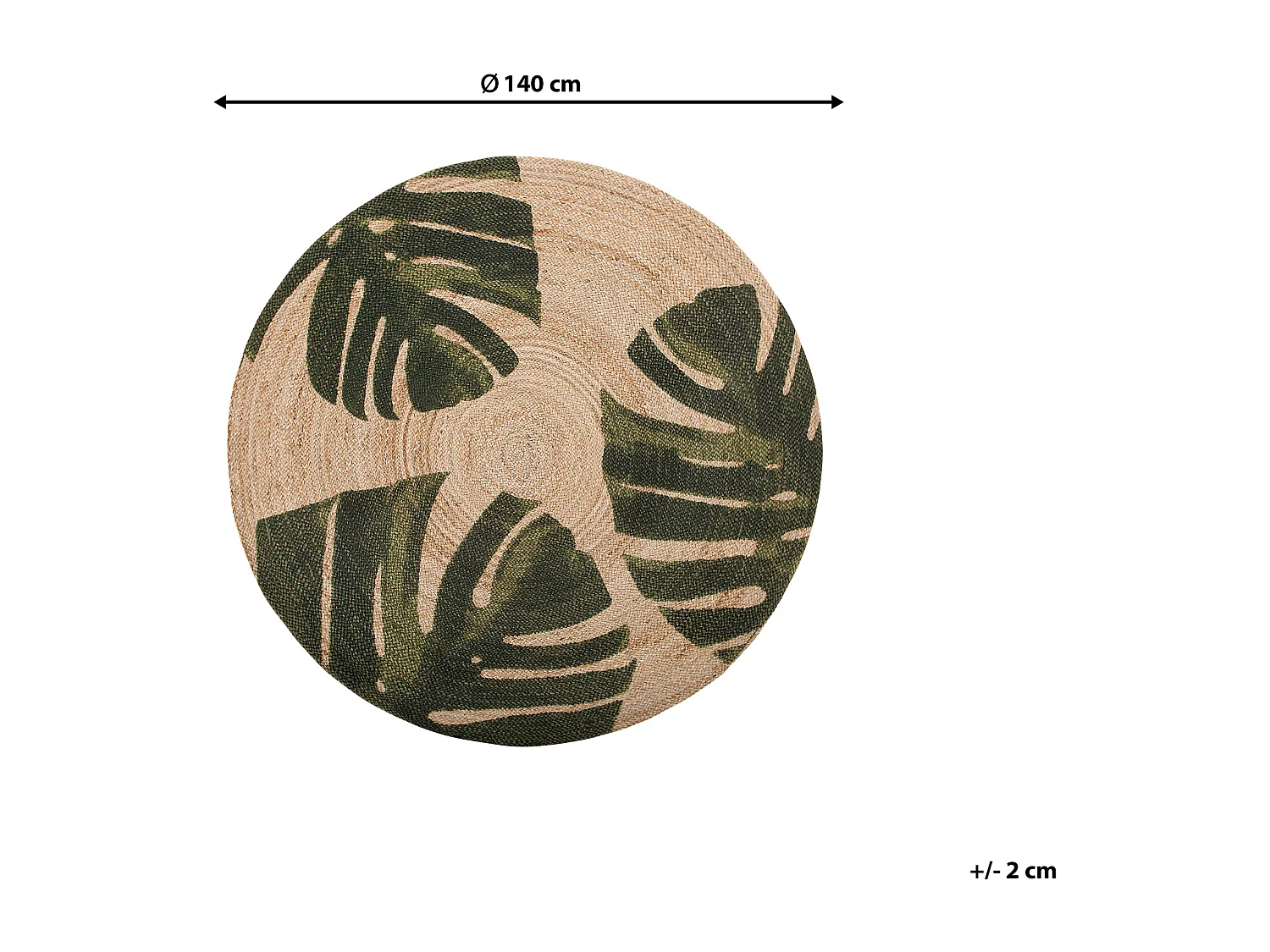 Tapis INCIK ø 140 cm Jute Beige