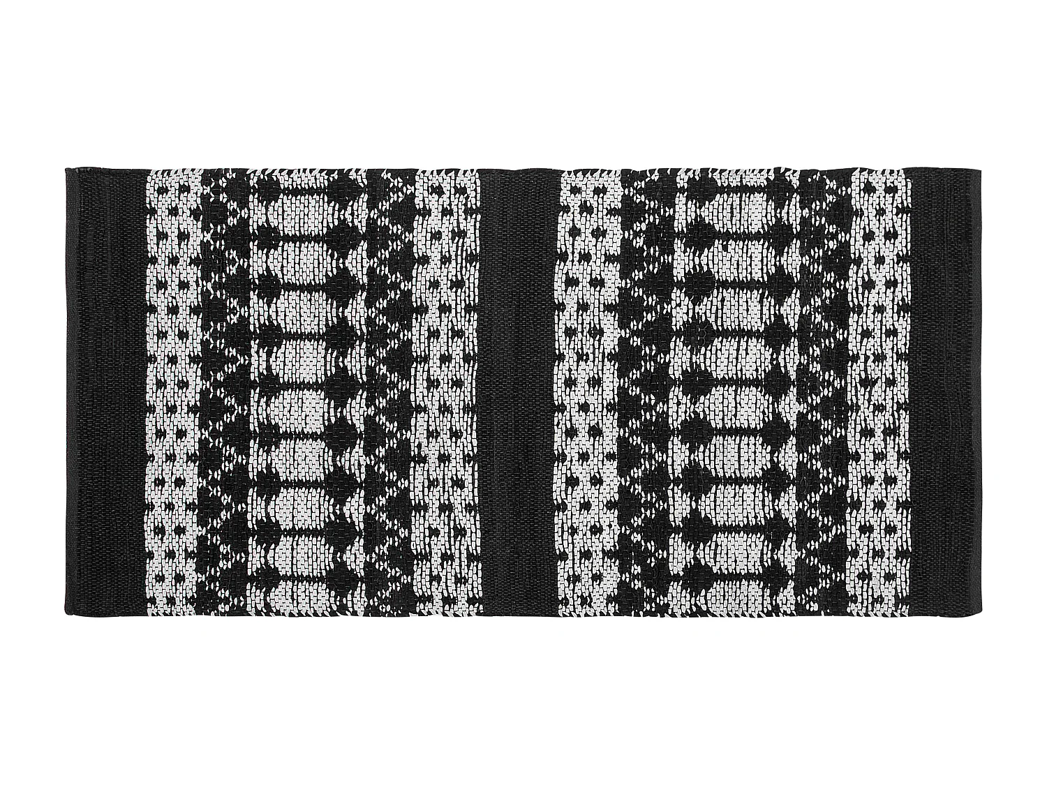 Alfombra SOKUN 80 x 150 cm Piel Negro