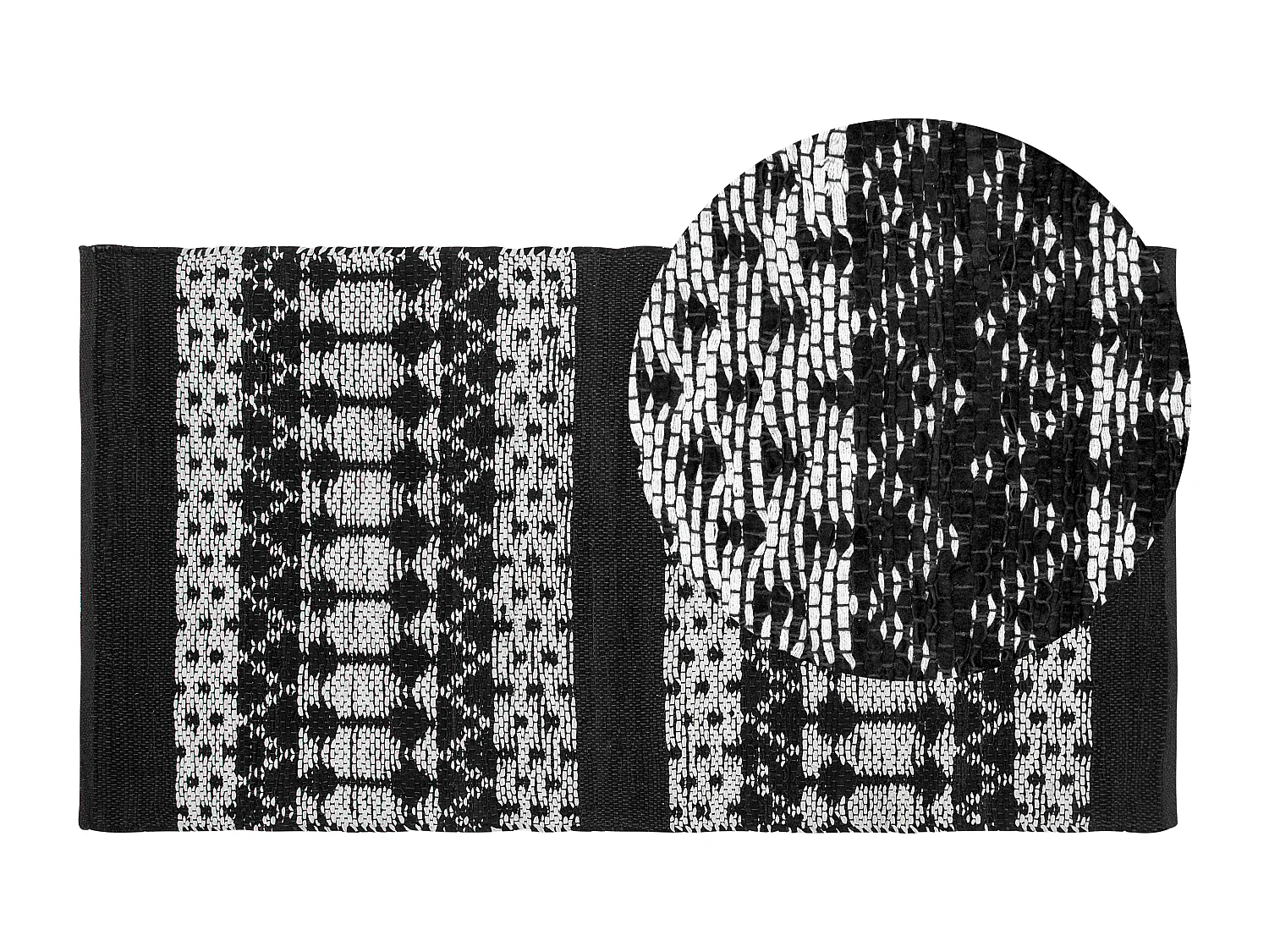 Tapis SOKUN 80 x 150 cm Cuir Noir