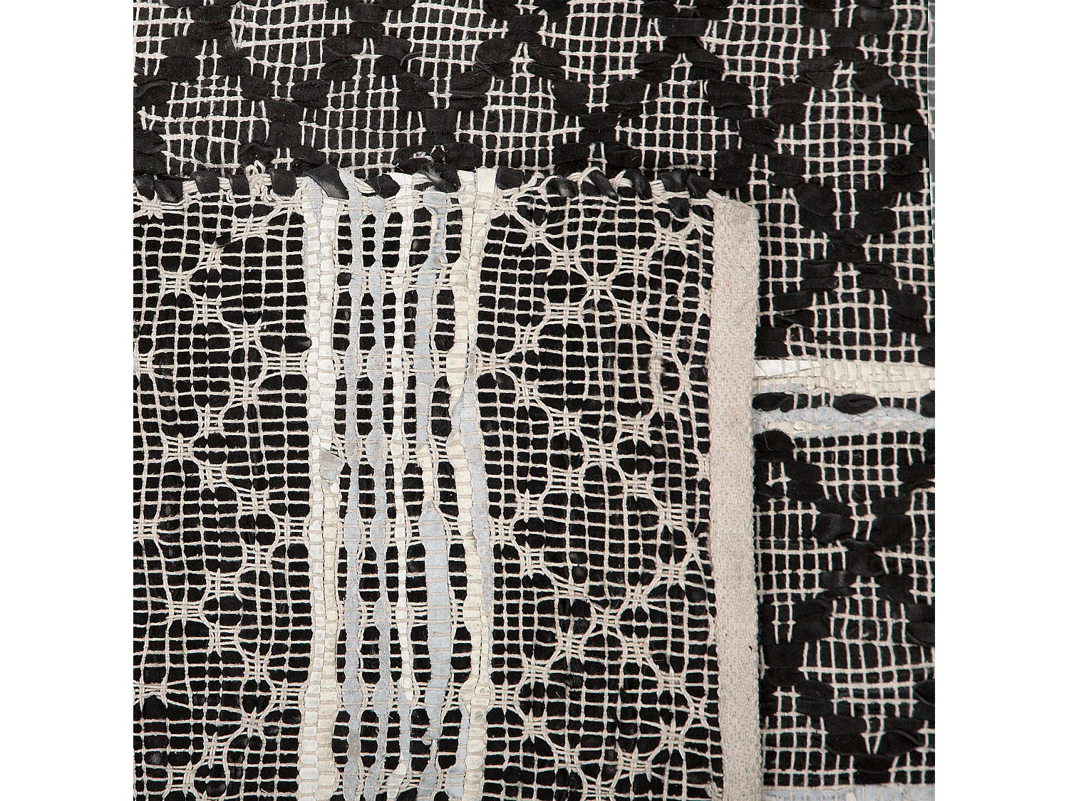 Tapis FEHIMLI Noir 140 x 200 cm Cuir