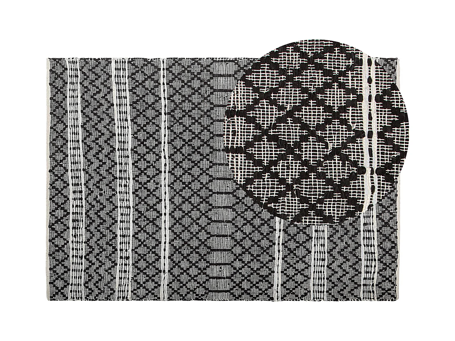 Tapis FEHIMLI Noir 140 x 200 cm Cuir