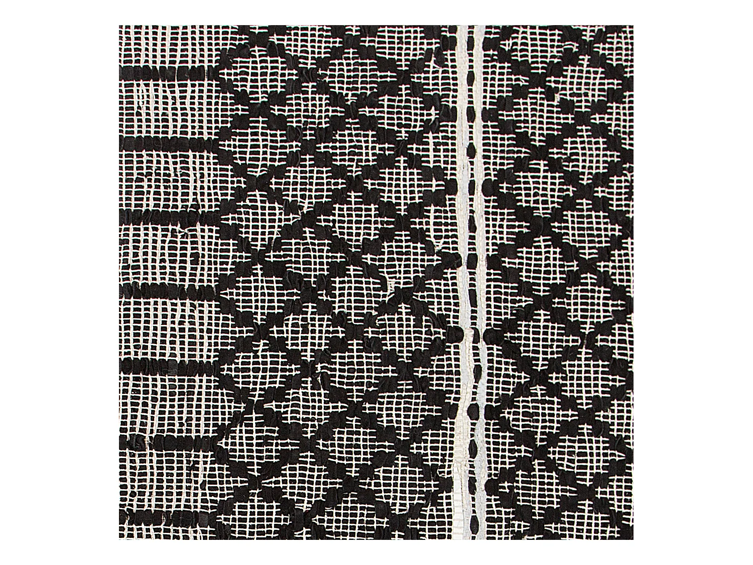 Rechteckiger Kurzflor Teppich Leder schwarz/beige 140x200cm Moderner Stil Fehimli