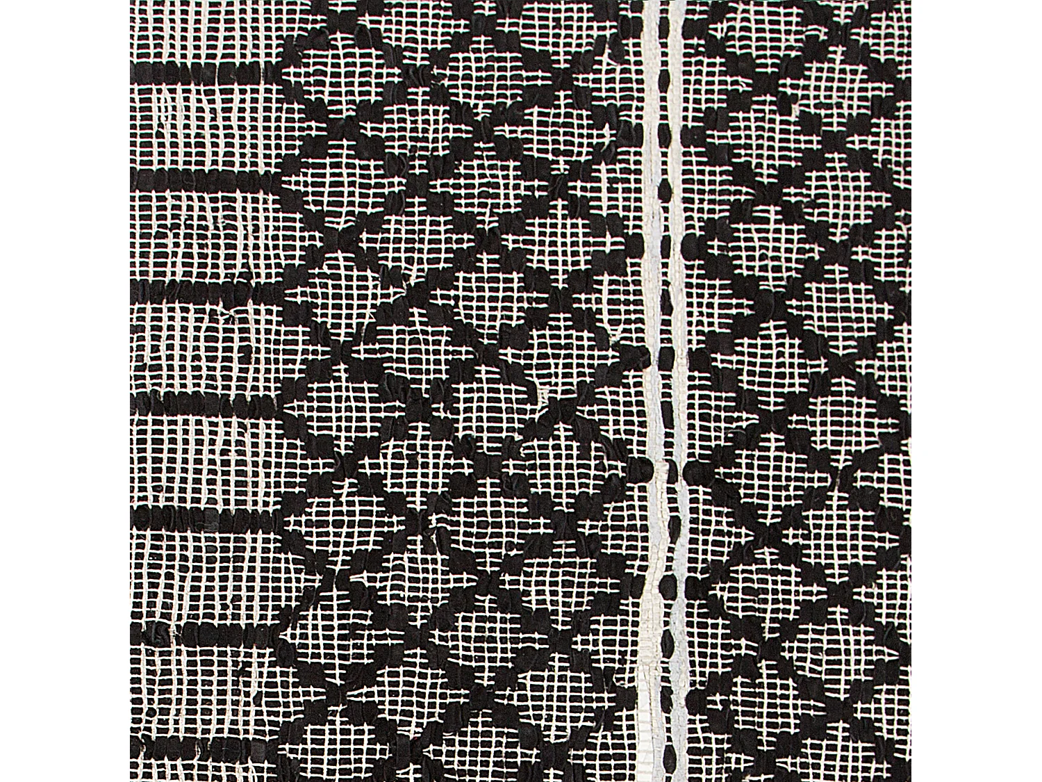 Vloerkleed FEHIMLI 140 x 200 cm Leer Zwart