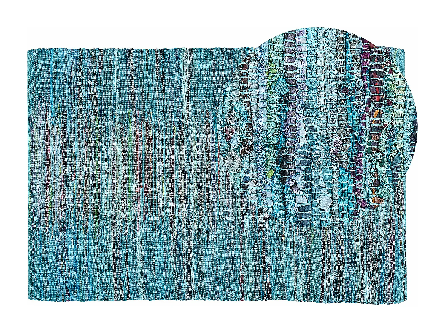 Tapis MERSIN Turquoise 140 x 200 cm Coton