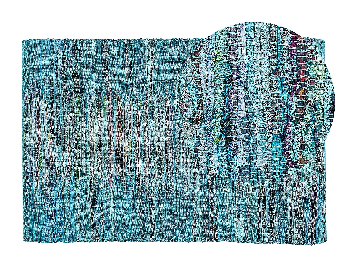 Tapis MERSIN Turquoise 140 x 200 cm Coton