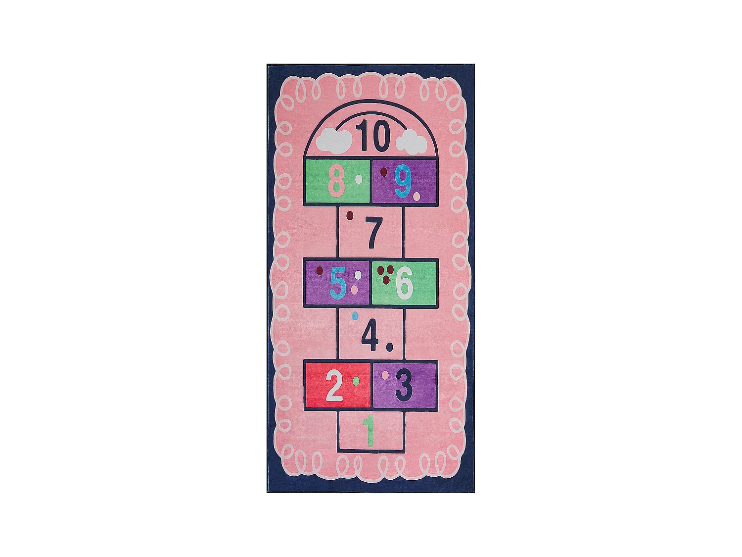 Teppich rosa 80 x 150 cm Prinzessin-Stil Hickelkasten-Funktion Honaz
