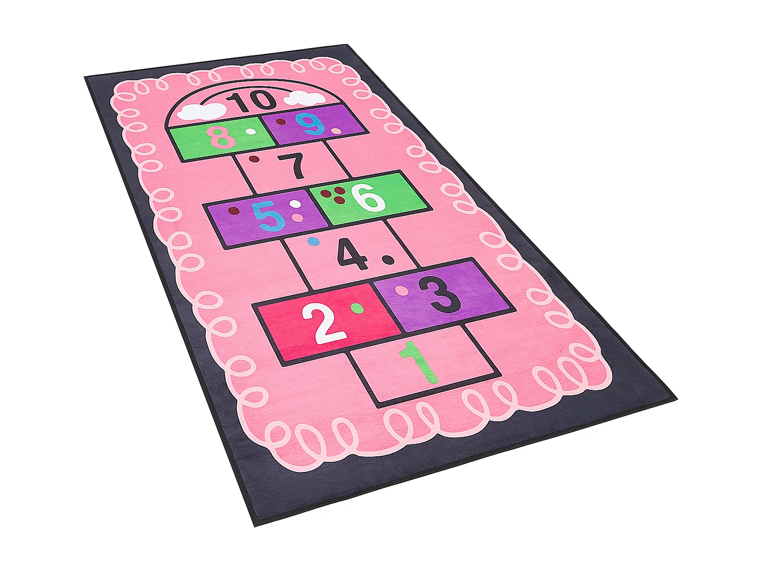 Teppich rosa 80 x 150 cm Prinzessin-Stil Hickelkasten-Funktion Honaz