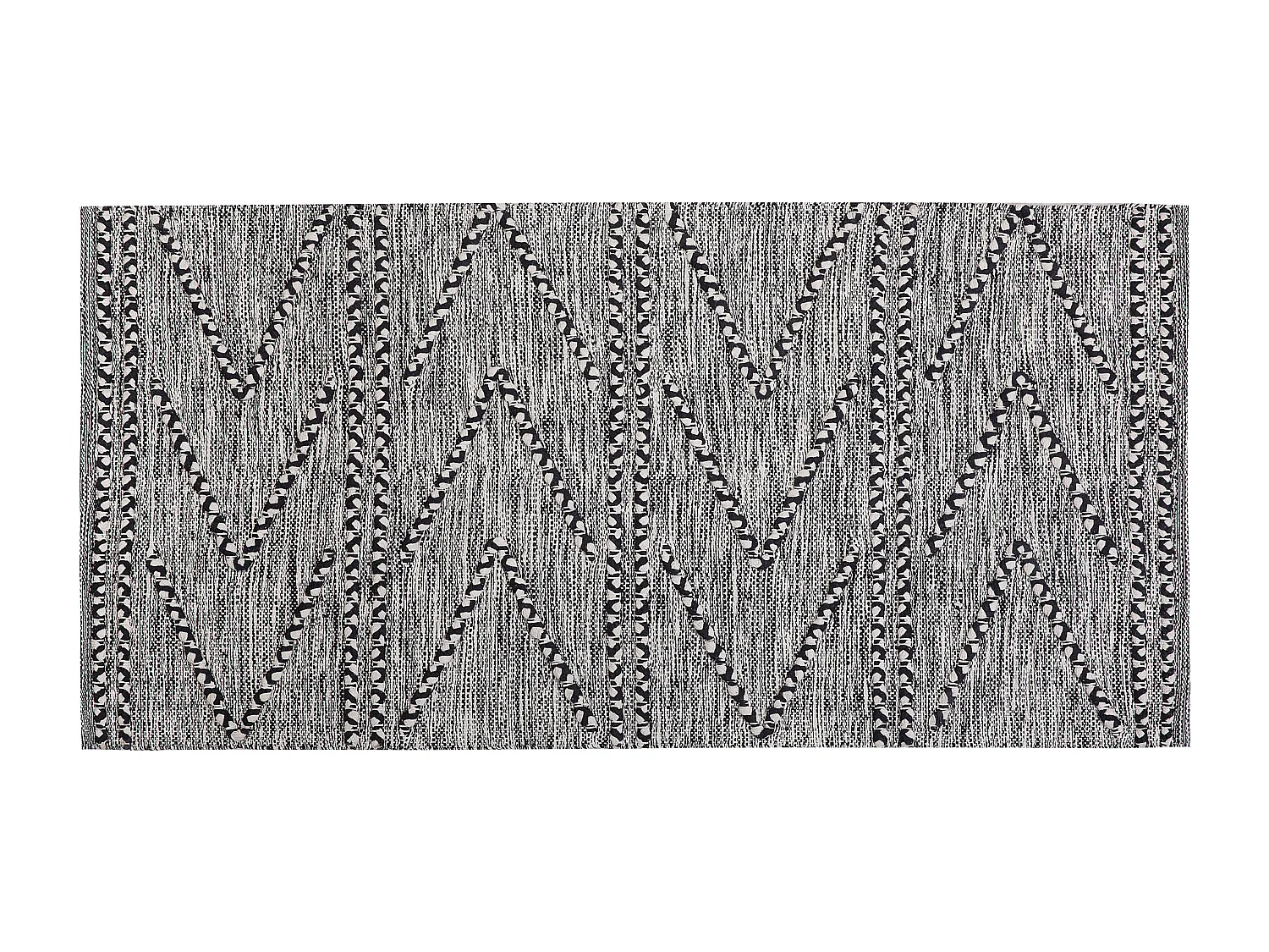 Vloerkleed katoen zwart/wit 80 x 150 cm TERMAL