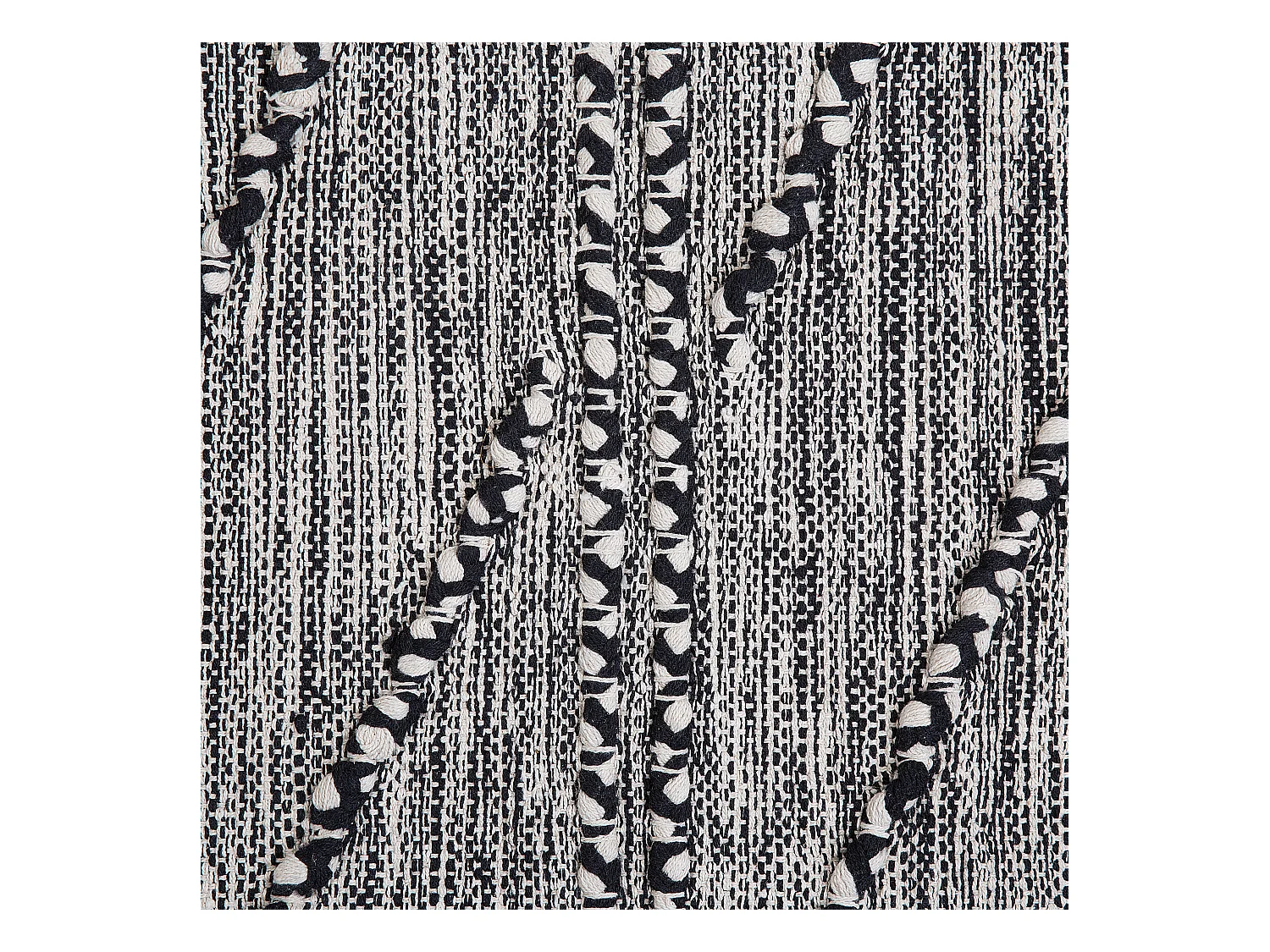 Vloerkleed katoen zwart/wit 80 x 150 cm TERMAL