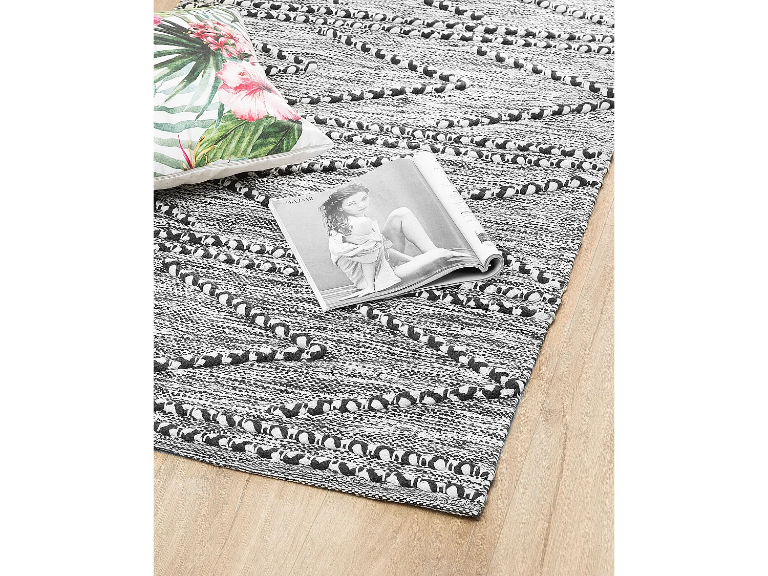 Tapis TERMAL Noir 80 x 150 cm Coton