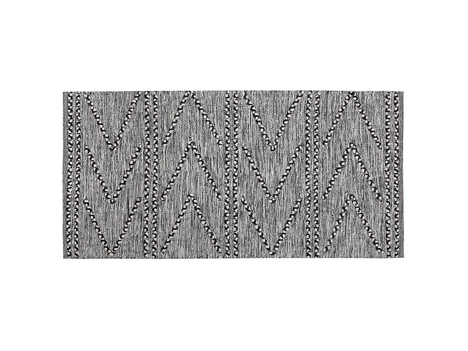 Tapis noir et blanc 80 x 150 cm TERMAL
