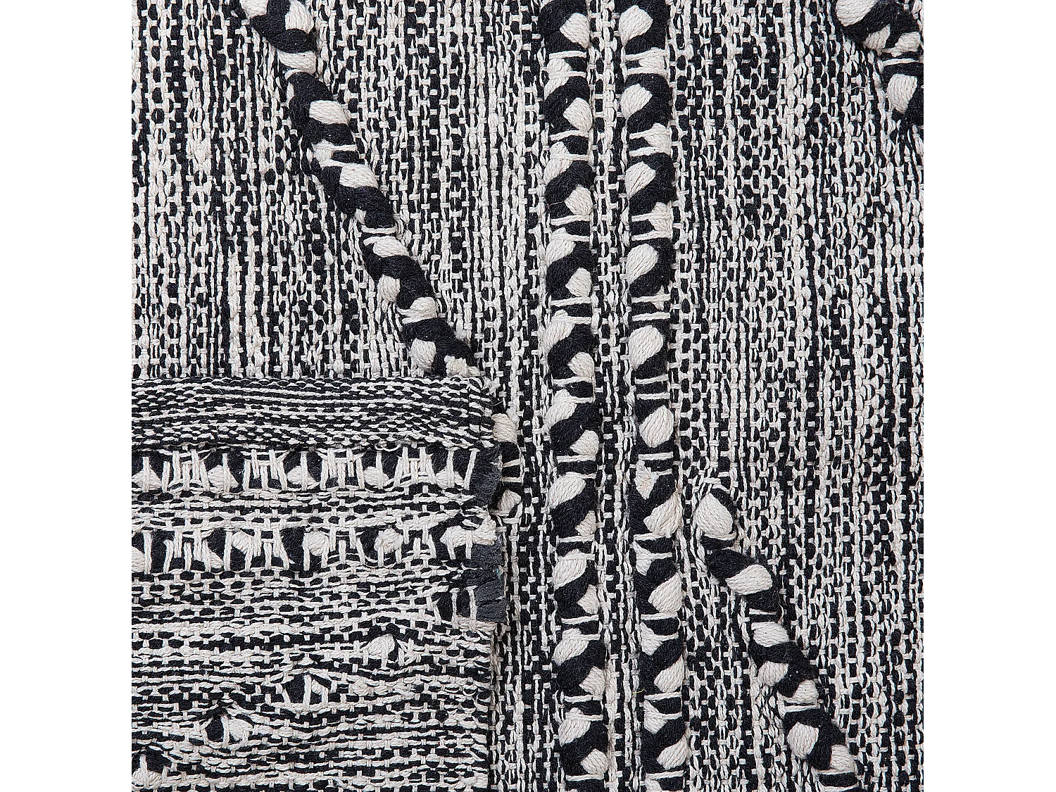 Tapis noir et blanc 80 x 150 cm TERMAL