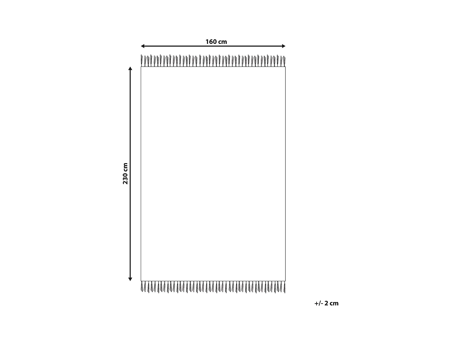 Trendy Teppich grau Streifen Baumwolle 160x230 cm Besni