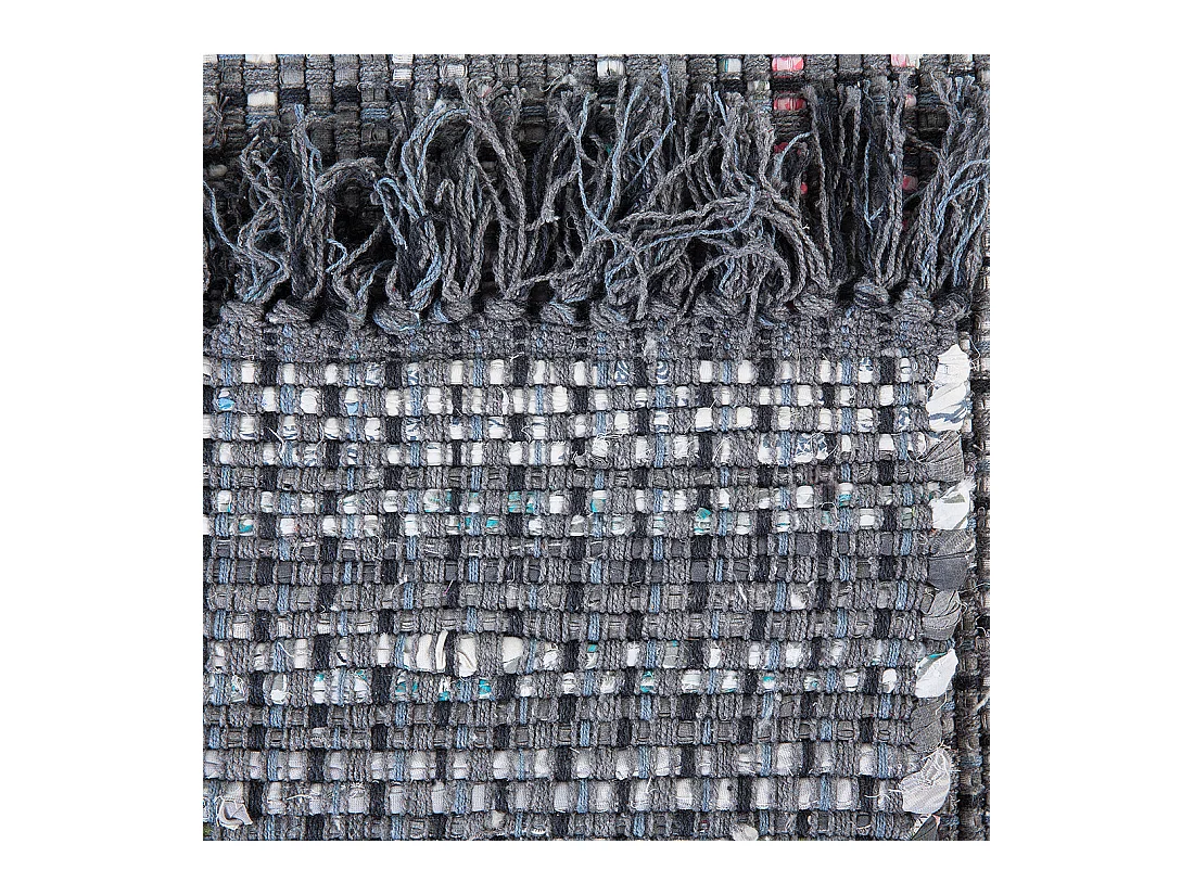 Trendy Teppich grau Streifen Baumwolle 160x230 cm Besni