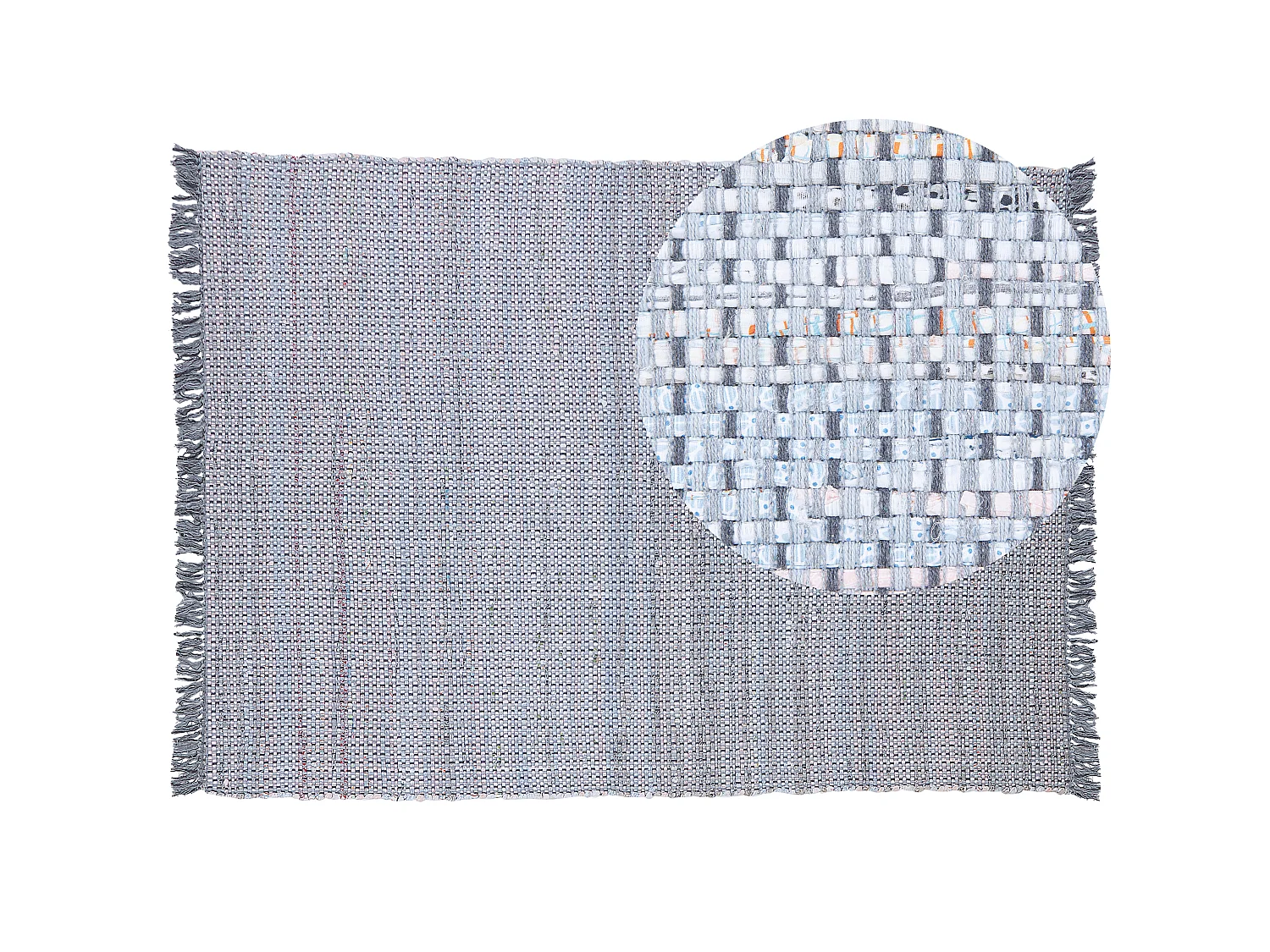 Tapis en coton gris 160 x 230 cm BESNI