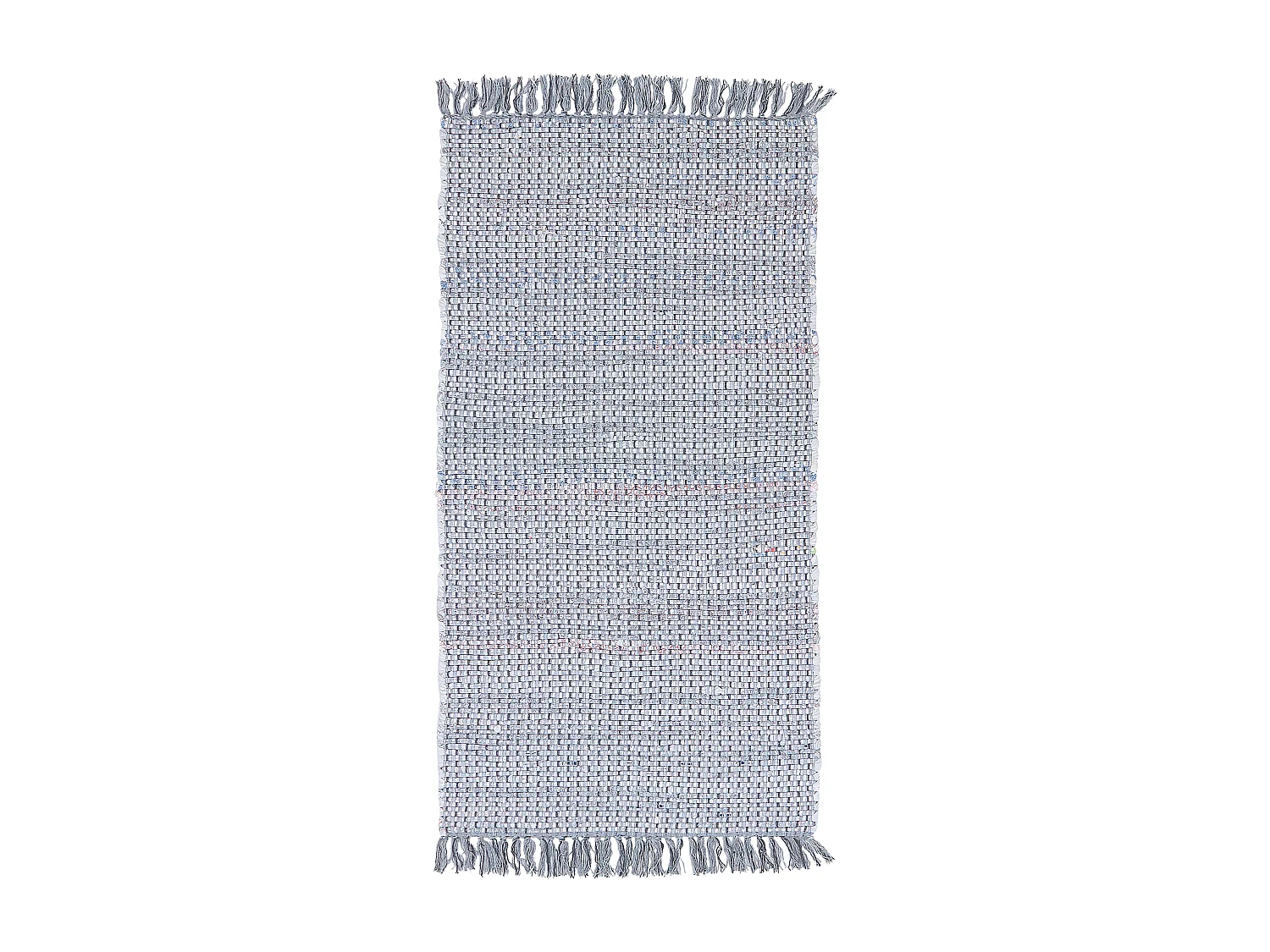 Teppich Baumwolle grau 80 x 150 cm Kurzflor BESNI