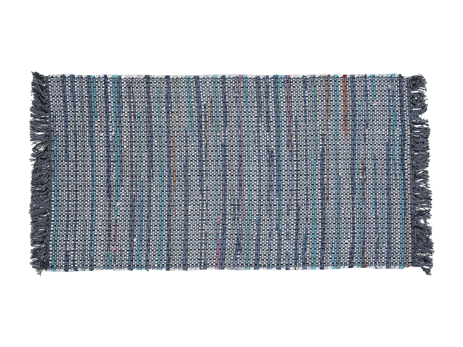 Tapis en coton gris 80 x 150 cm BESNI