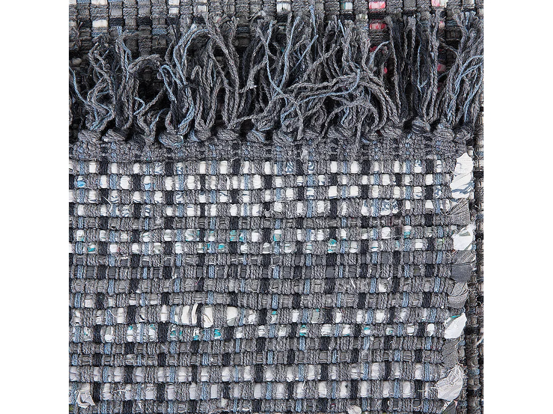 Tapis en coton gris 80 x 150 cm BESNI