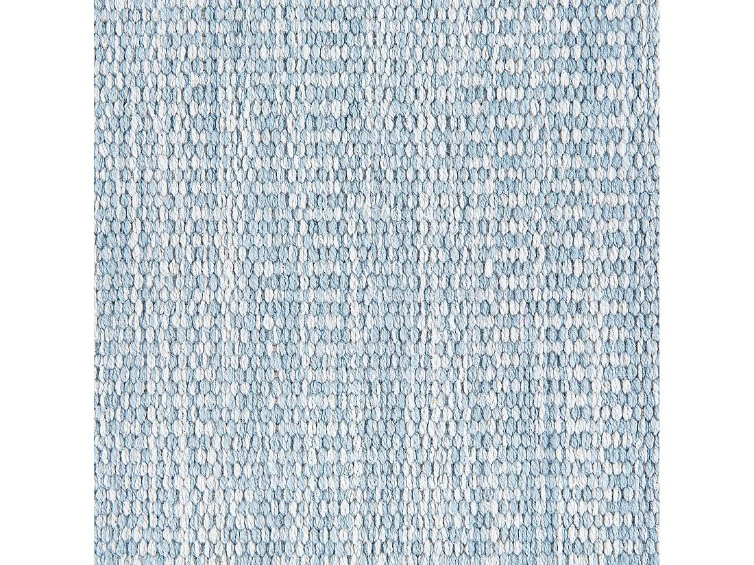 Teppich Baumwolle blau rechteckig 80x150 cm handgewebt Kurzhaar Skandi Derince