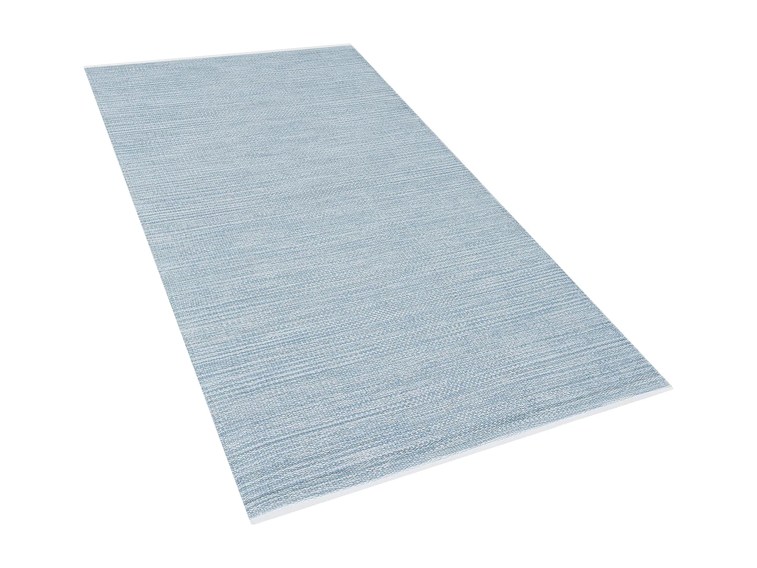 Teppich Baumwolle blau rechteckig 80x150 cm handgewebt Kurzhaar Skandi Derince