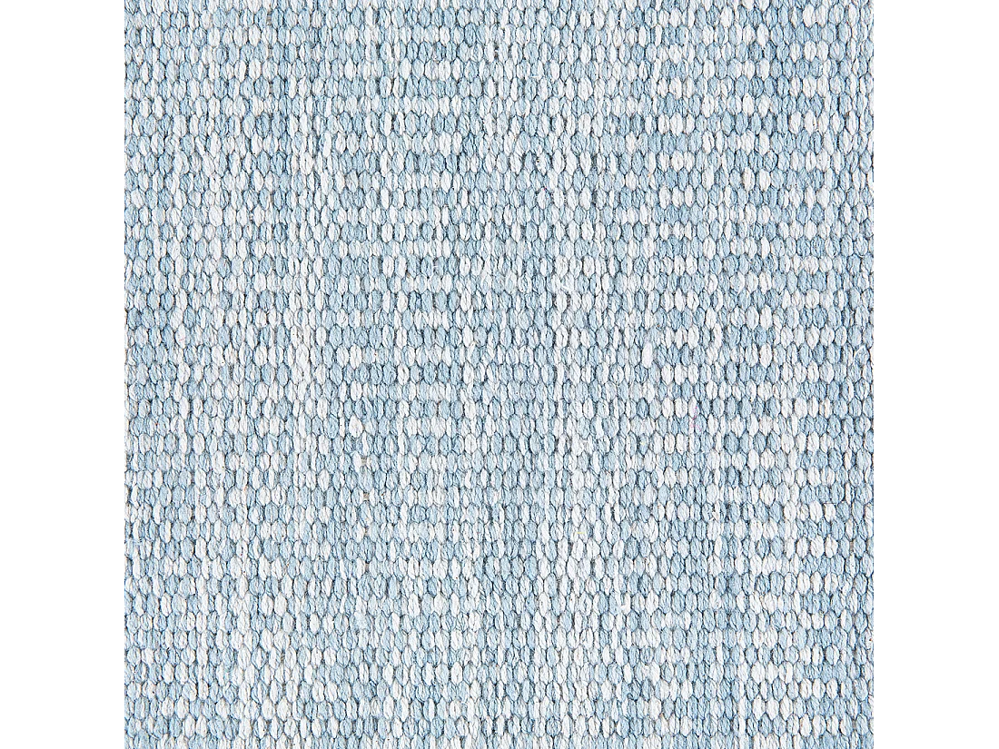Teppich Baumwolle blau rechteckig 80x150 cm handgewebt Kurzhaar Skandi Derince