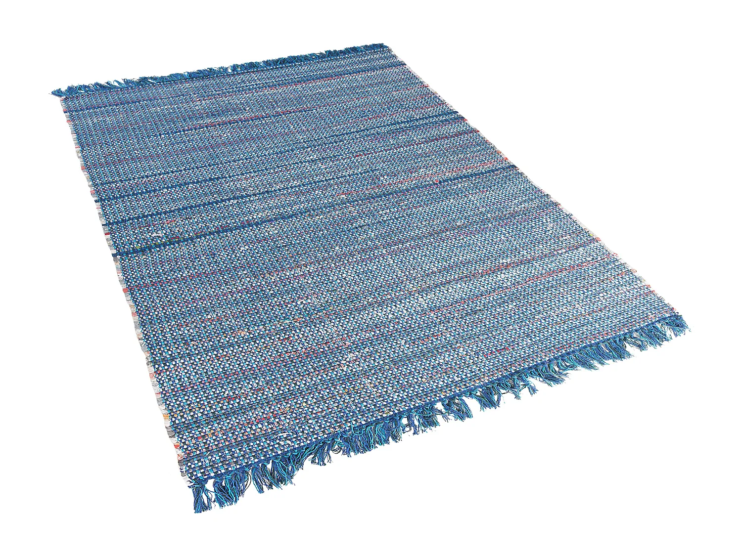 Trendy Teppich marineblau Streifen Baumwolle 160x230 cm Besni