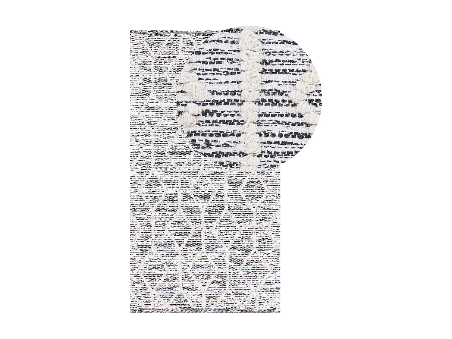 Vloerkleed wol grijs 80 x 150 cm EDREMIT