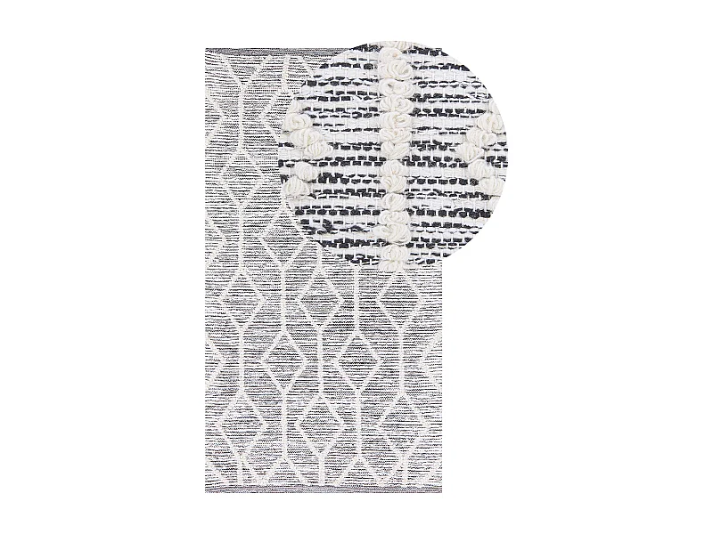 Tapis EDREMIT Gris 80 x 150 cm Laine