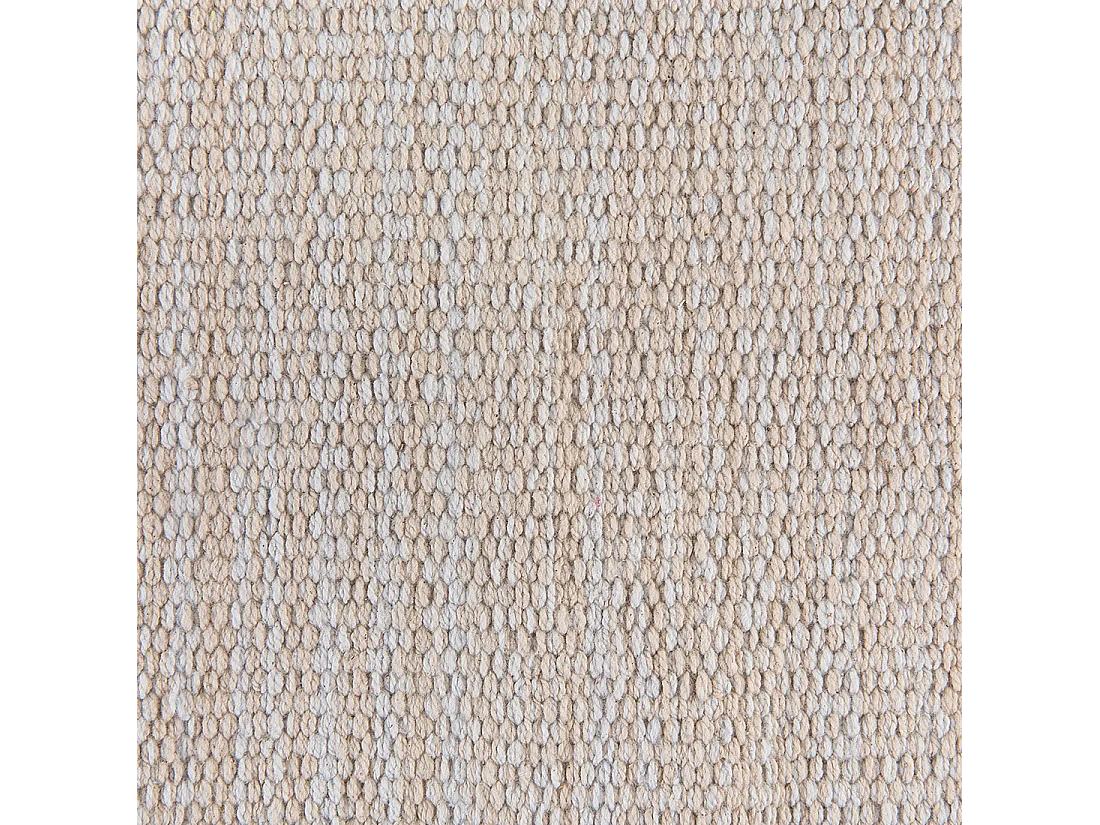 Teppich Baumwolle beige rechteckig 80x150 cm handgewebt Kurzhaar Skandi Derince