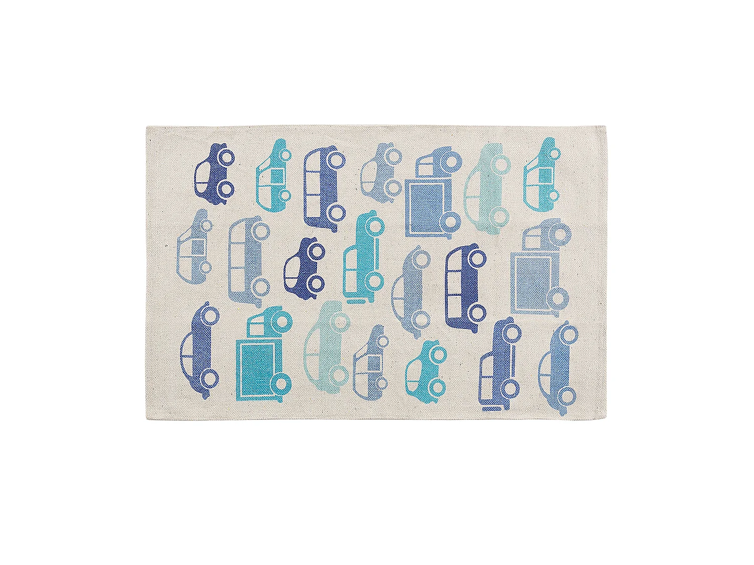 Teppich Blau Baumwolle 60 x 90 cm Fahrzeugmotiv Kinderteppich Maduraj