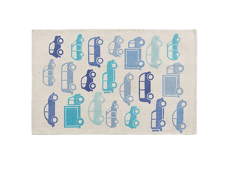 Tapis enfant MADURAJ Bleu 60 x 90 cm Coton