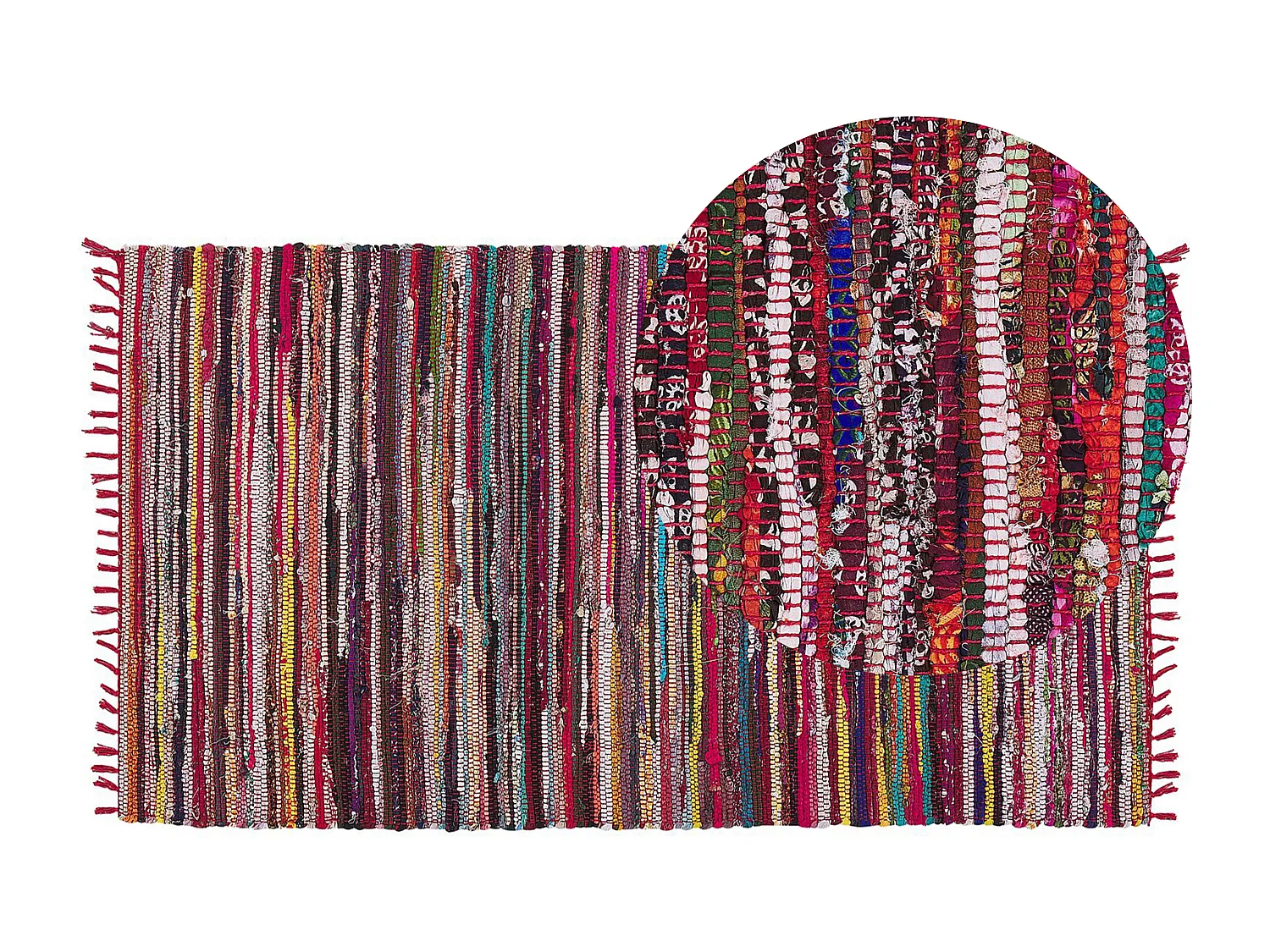 Teppich bunt 80 x 150 cm Kurzflor DANCA