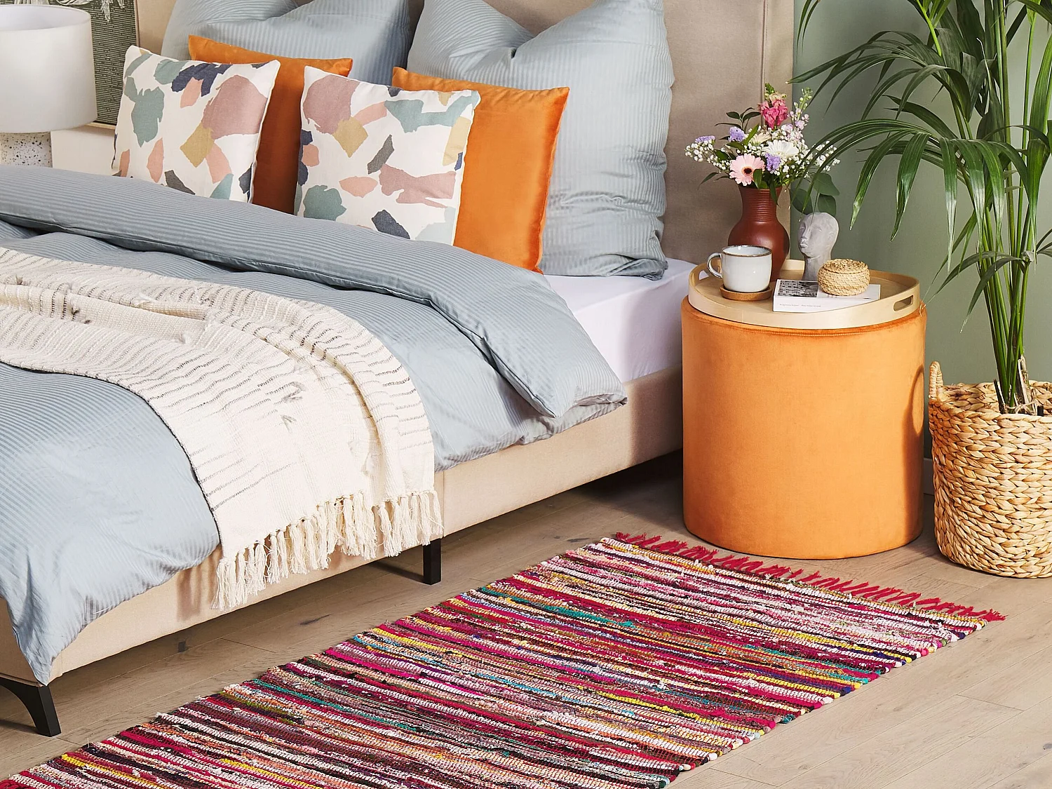 Teppich bunt 80 x 150 cm Kurzflor DANCA