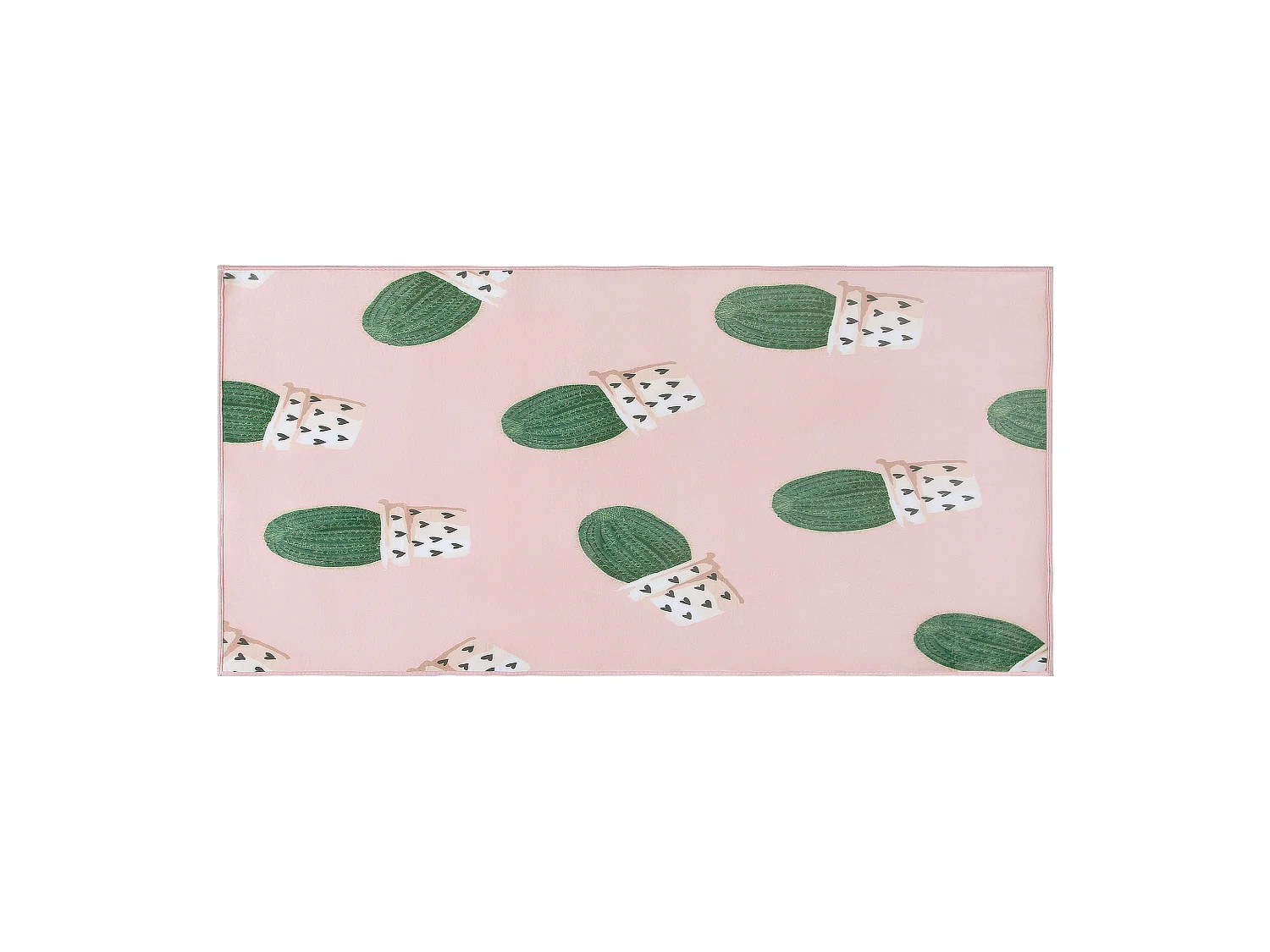 Vloerkleed polyester roze 80 x 150 cm ELDIVAN