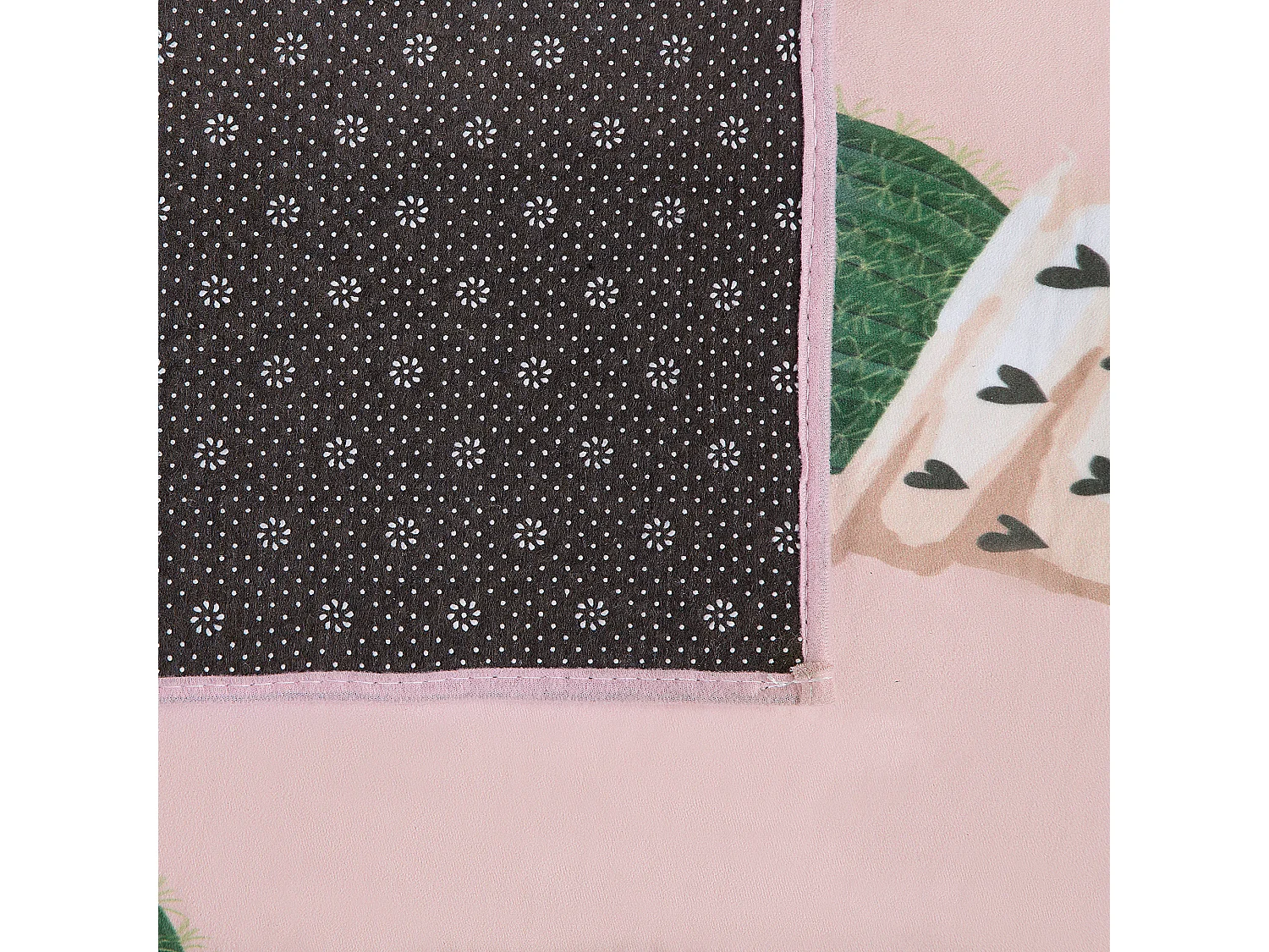 Vloerkleed polyester roze 80 x 150 cm ELDIVAN