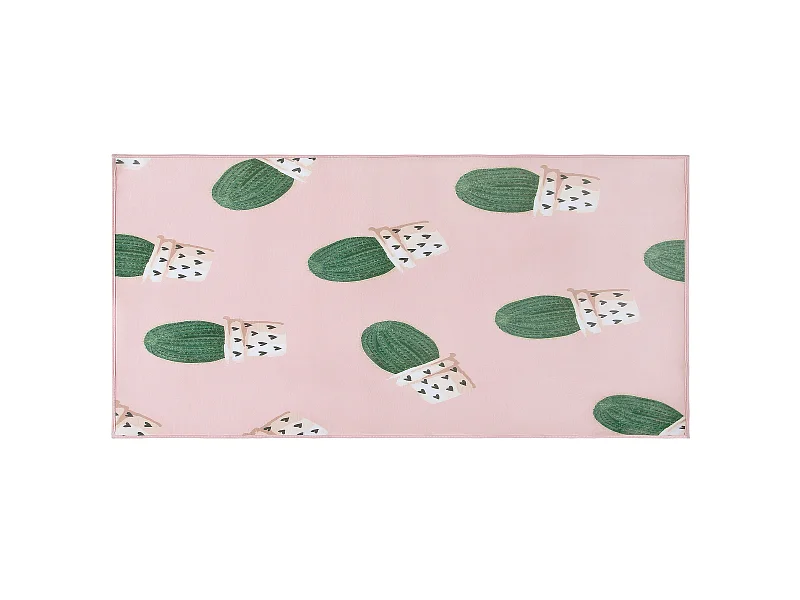 Tapis enfant ELDIVAN Rose 80 x 150 cm
