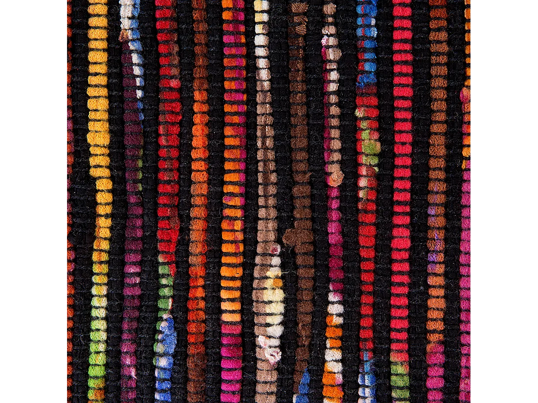 Vloerkleed polyester zwart 140 x 200 cm BARTIN