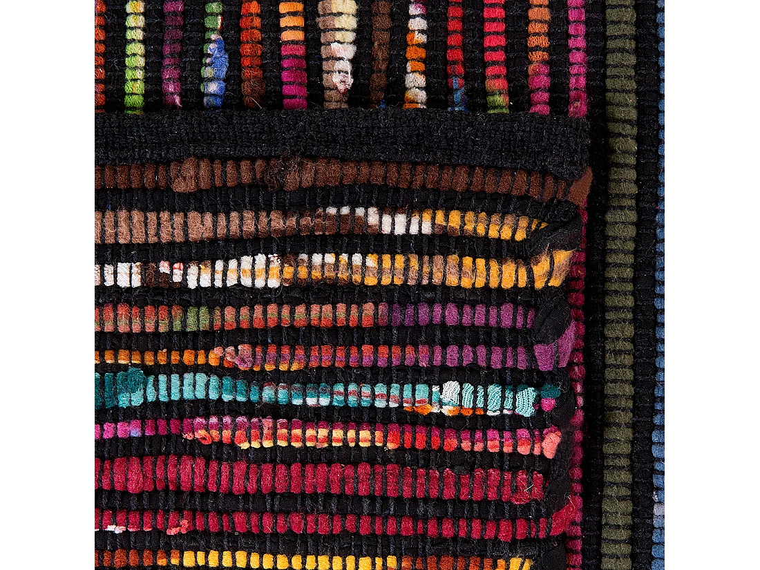 Vloerkleed polyester zwart 140 x 200 cm BARTIN