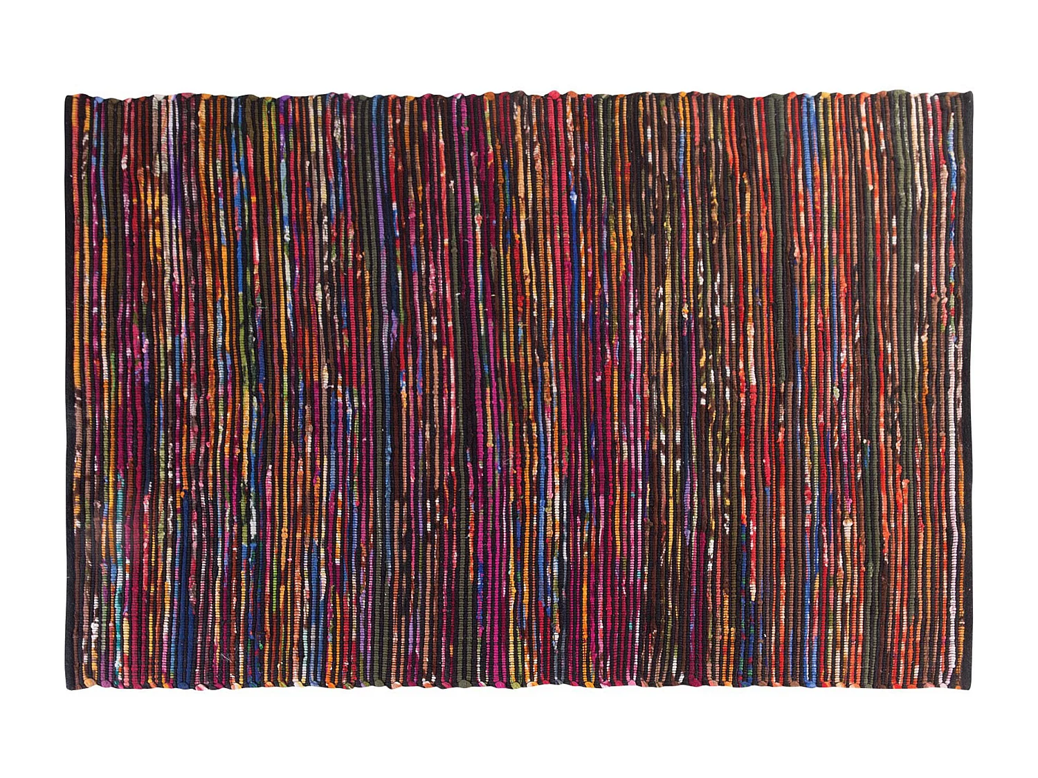 Tapis en coton multicolore foncé 140 x 200 cm BARTIN