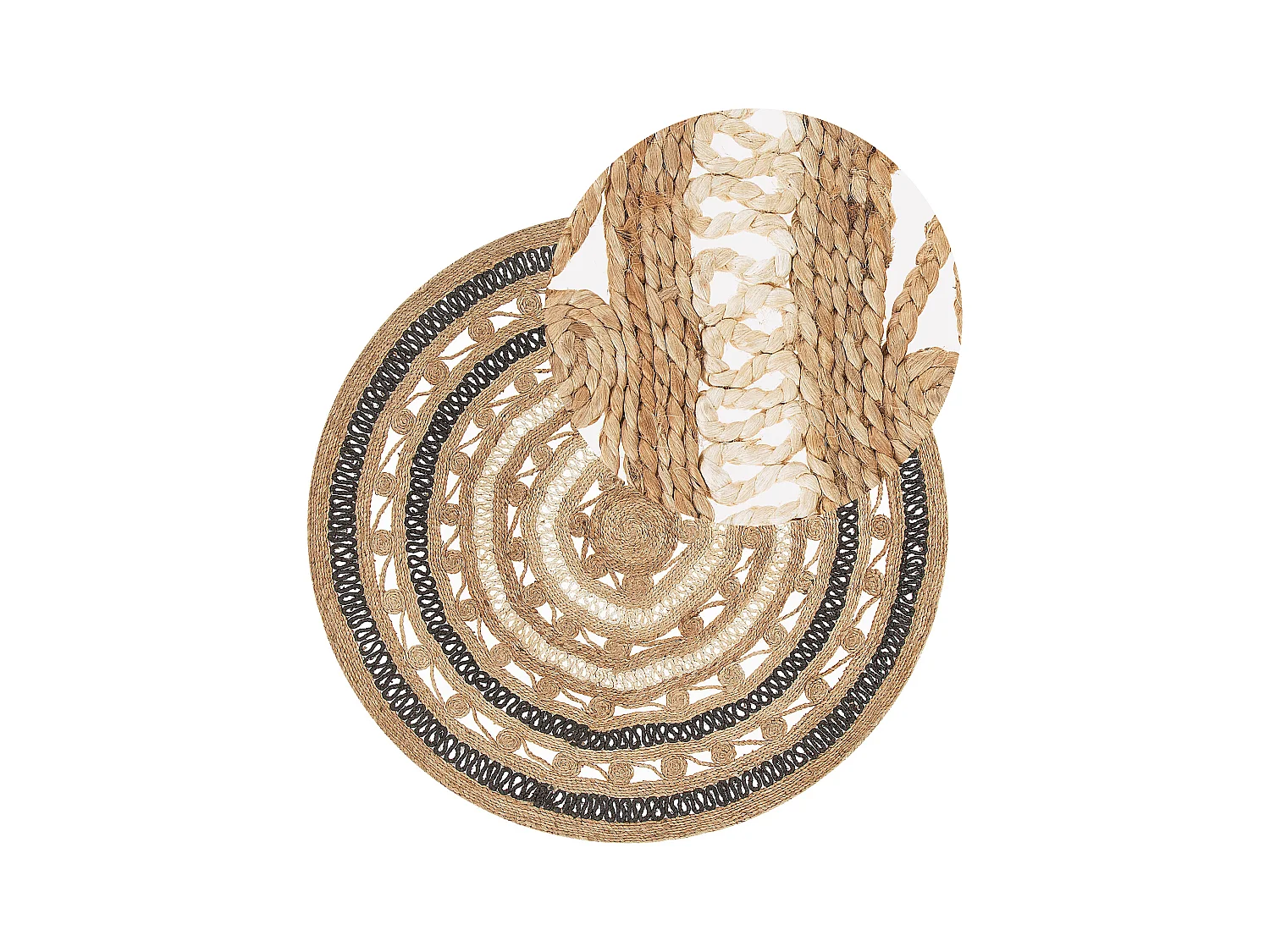 Teppich GOYNE ø 140 cm Jute Beige