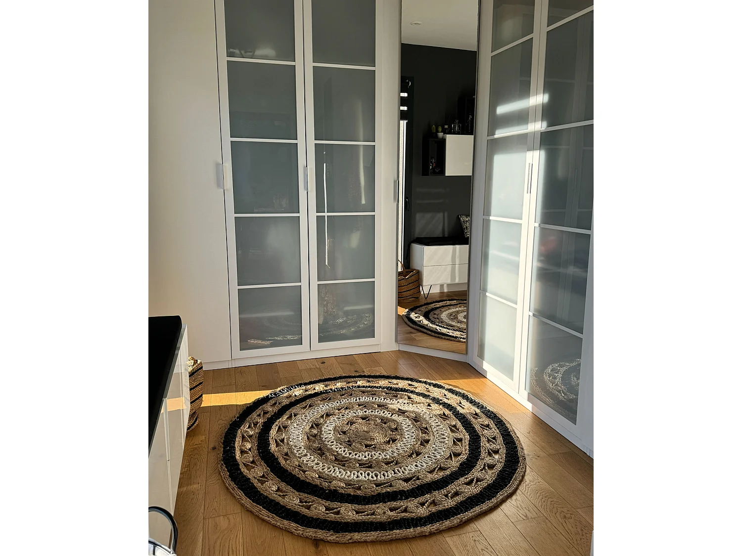 Teppich GOYNE ø 140 cm Jute Beige