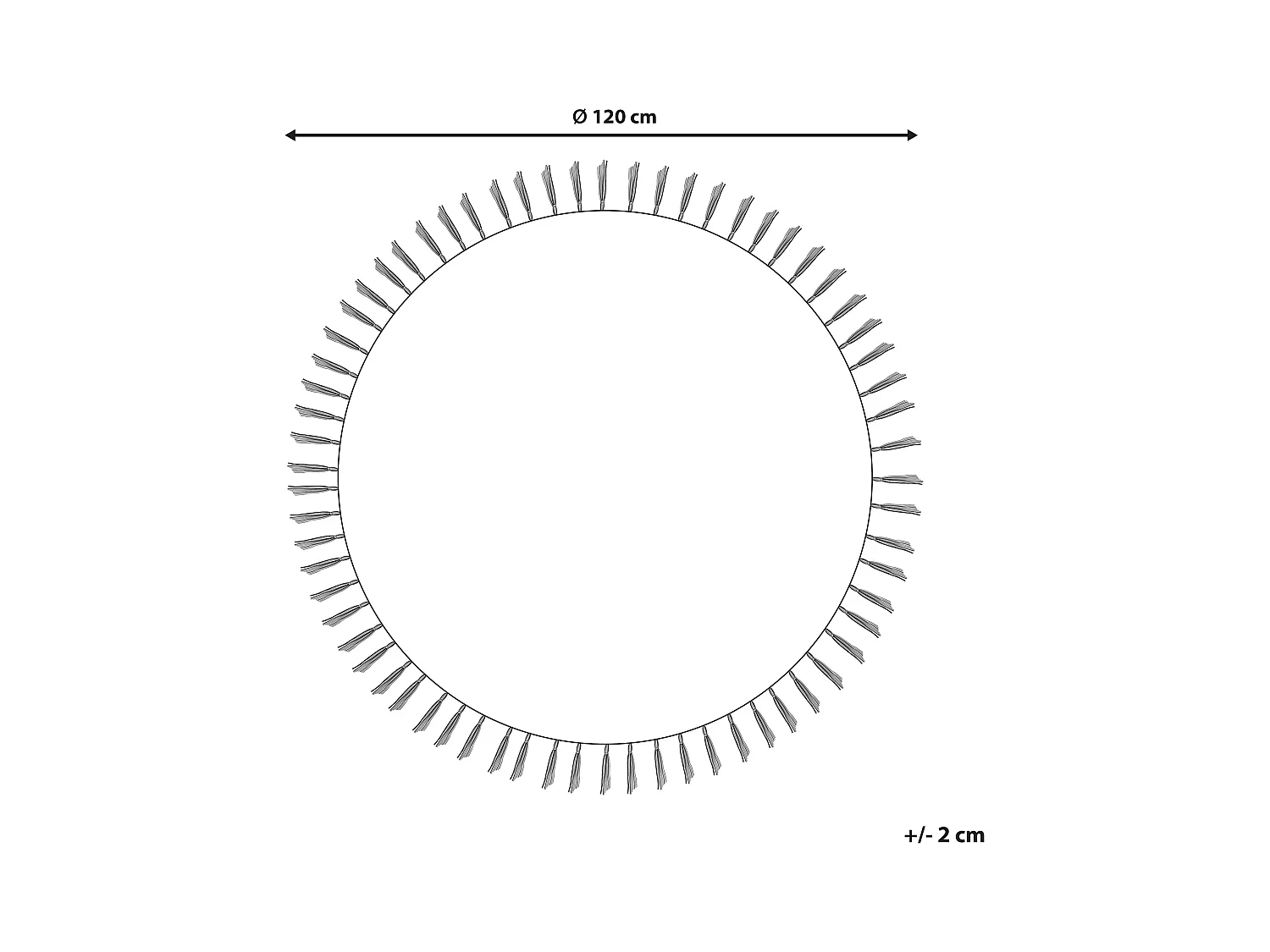 Alfombra de algodón rojo/blanco ø 120 cm MEZITILI