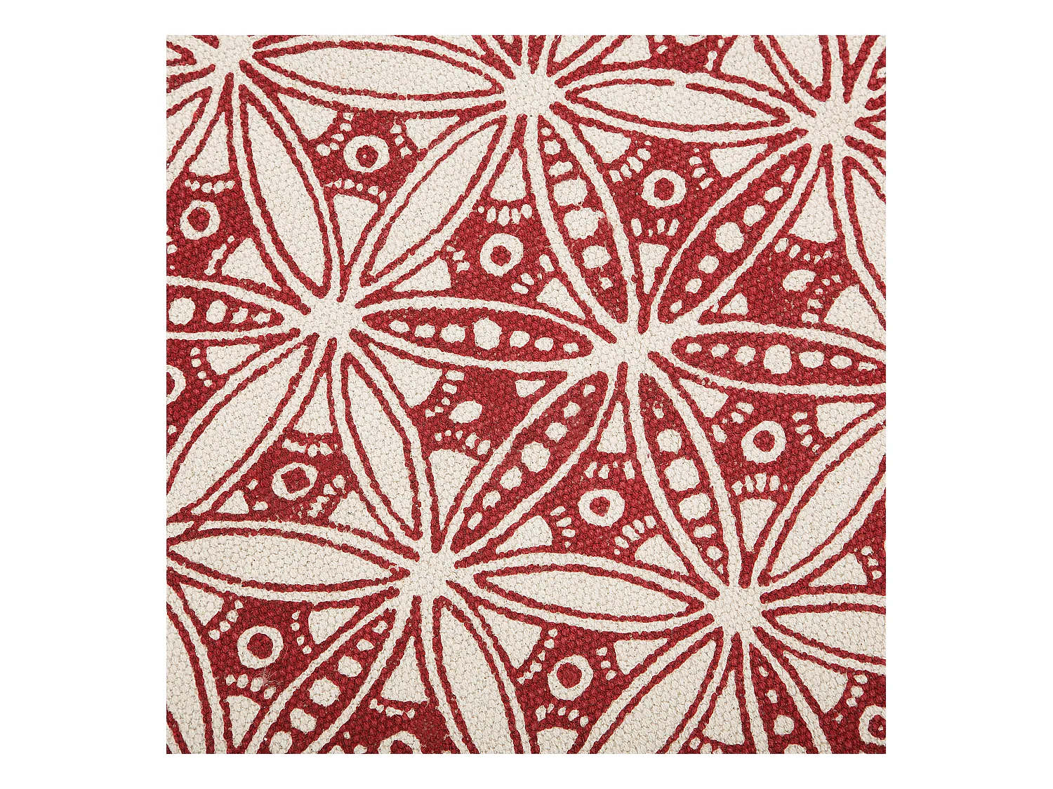 Alfombra de algodón rojo/blanco ø 120 cm MEZITILI