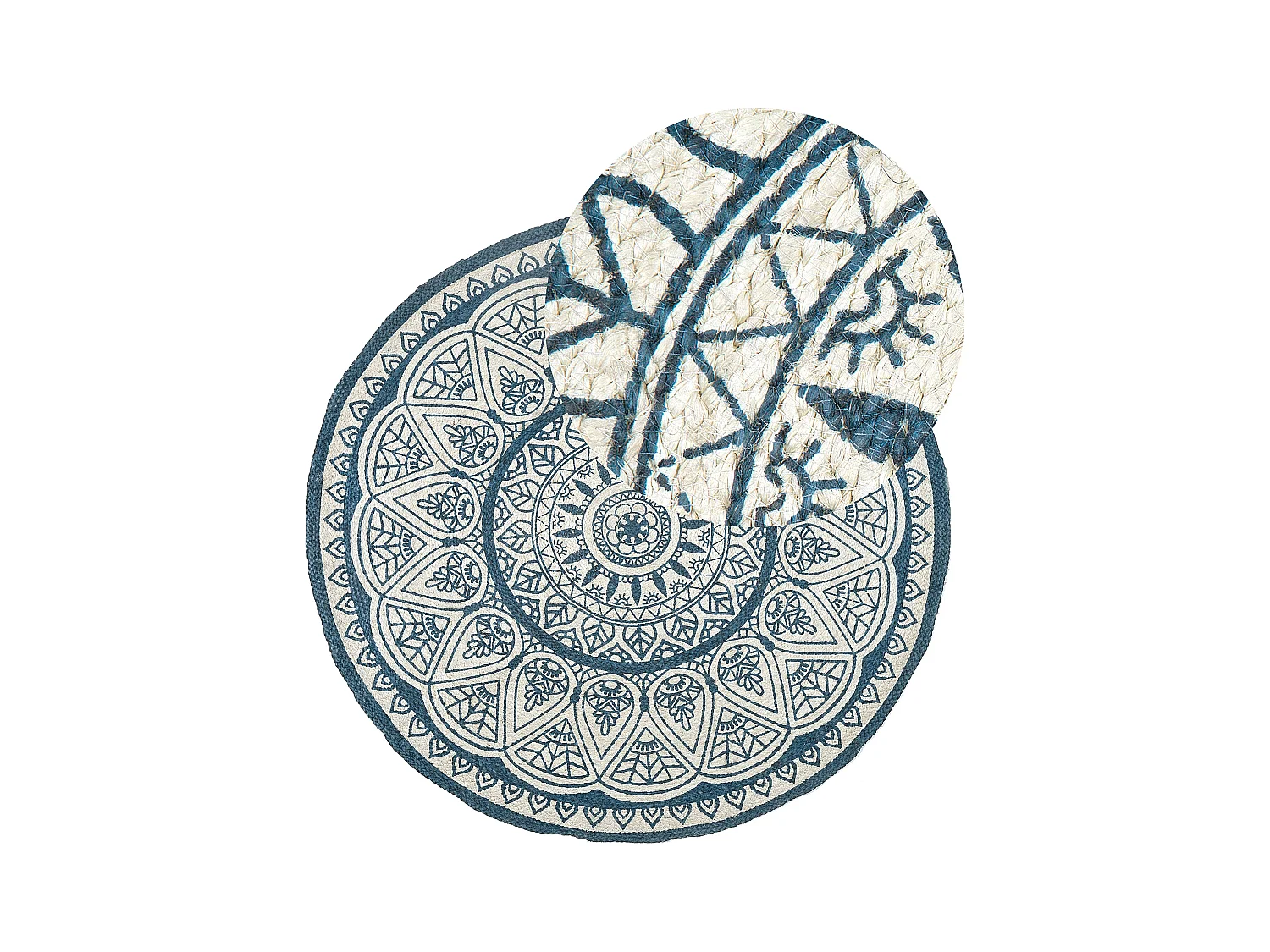 Tapis ANADERE Bleu ø 120 cm Jute
