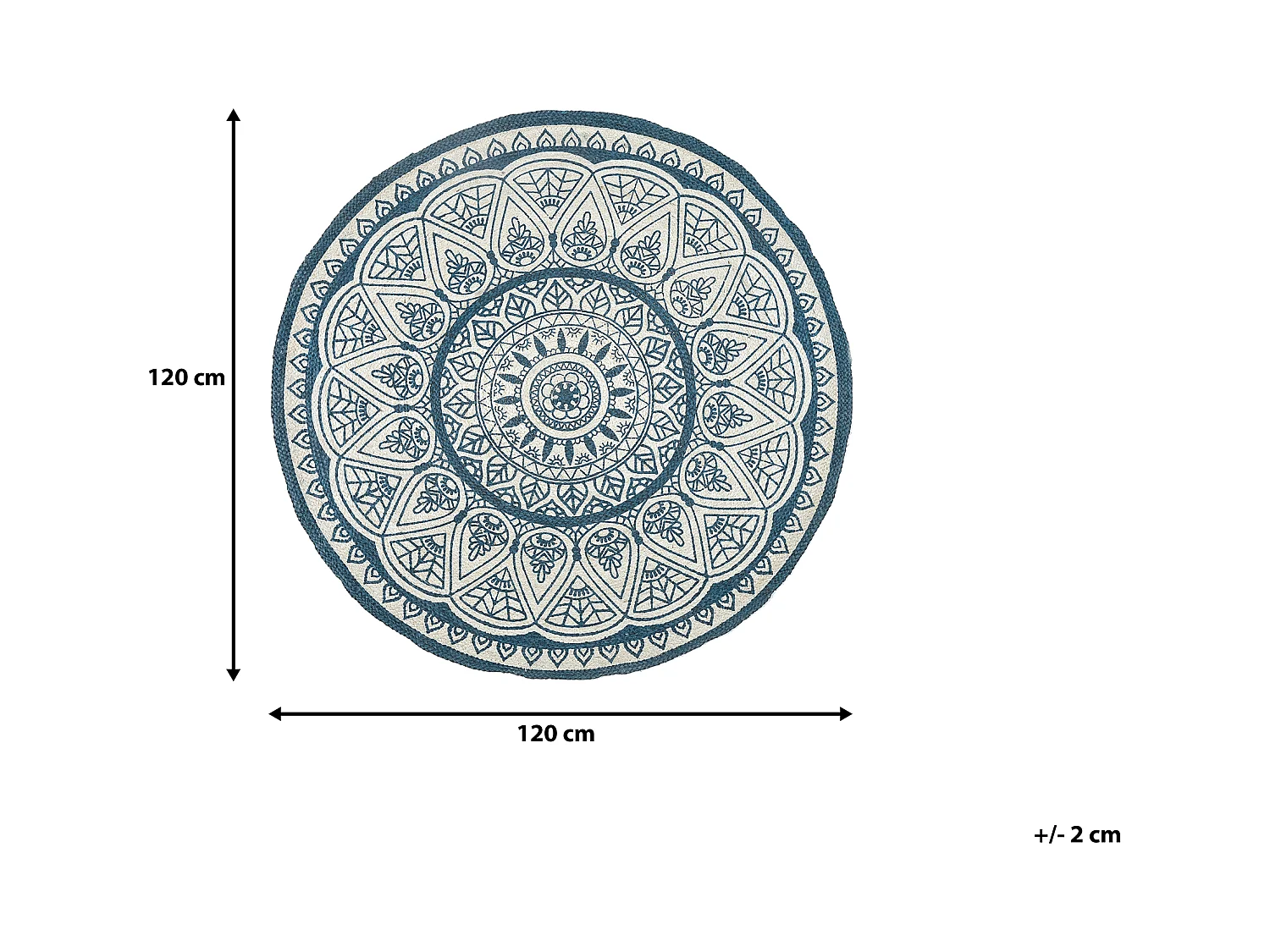 Alfombra ANADERE ø 120 cm Yute Azul